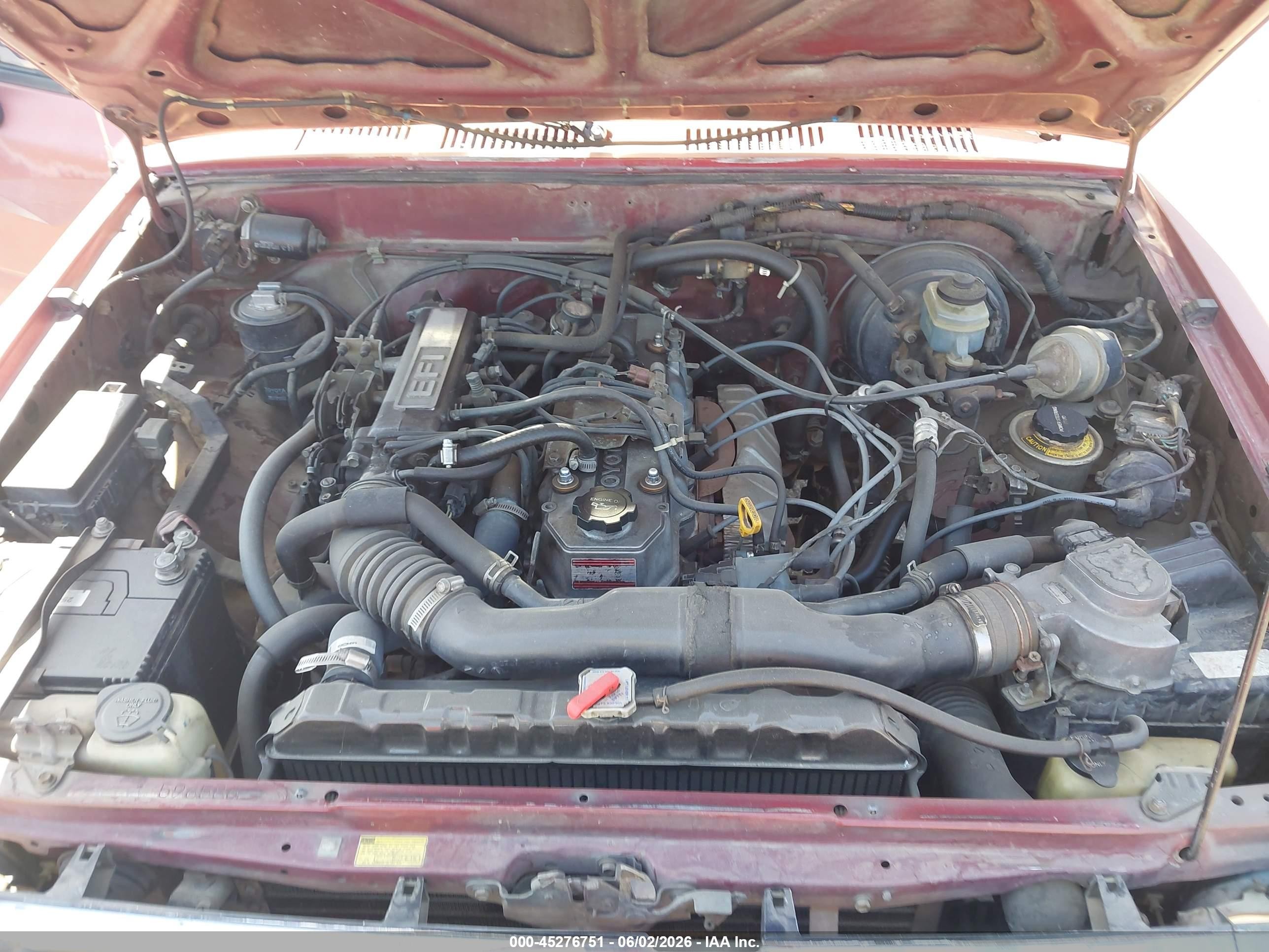 1991 Toyota Pickup 1/2 Ton Ex Lng Whlbse Dlx Red vin: JT4RN93P1M5041462