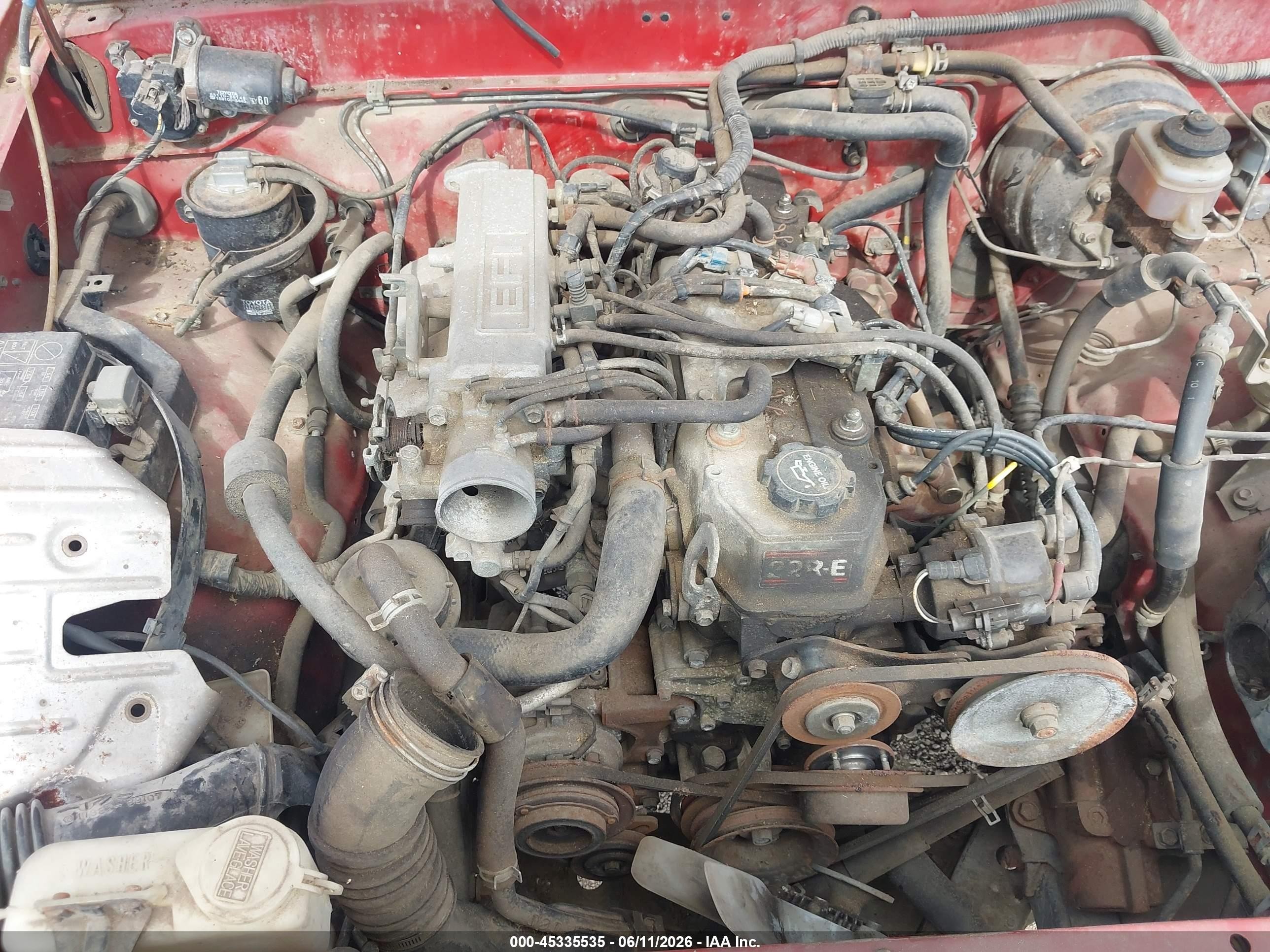 1989 Toyota Pickup 1/2 Ton Ex Lng Whlbse Dlx Red vin: JT4RN93P8K0009845