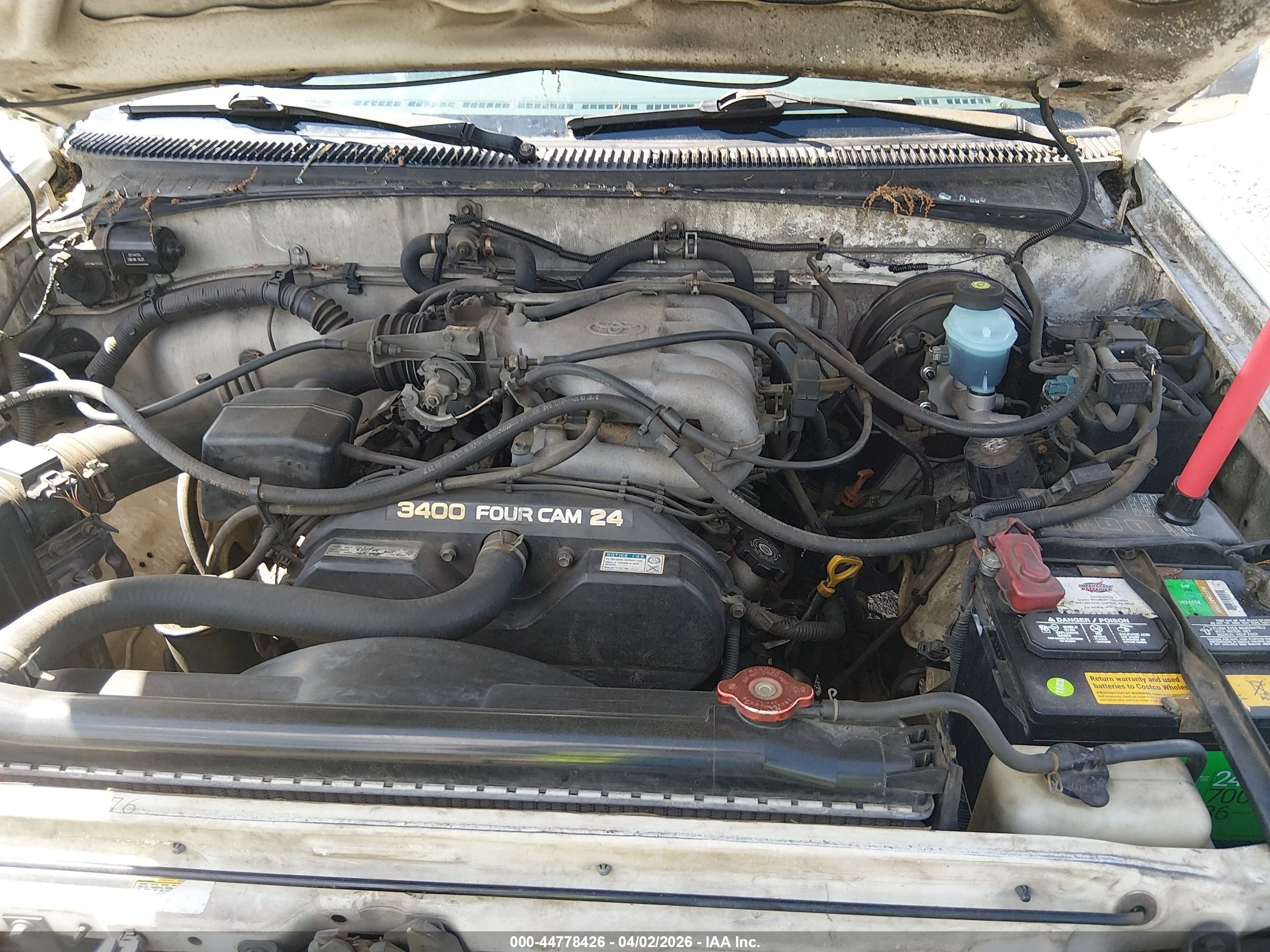 1997 Toyota T100 Dx V6 White vin: JT4TN12D1V0030491