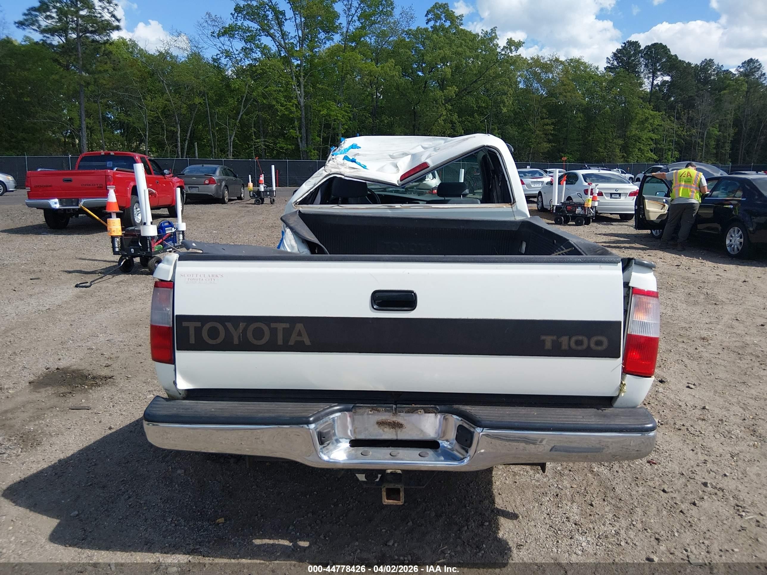 1997 Toyota T100 Dx V6 White vin: JT4TN12D1V0030491