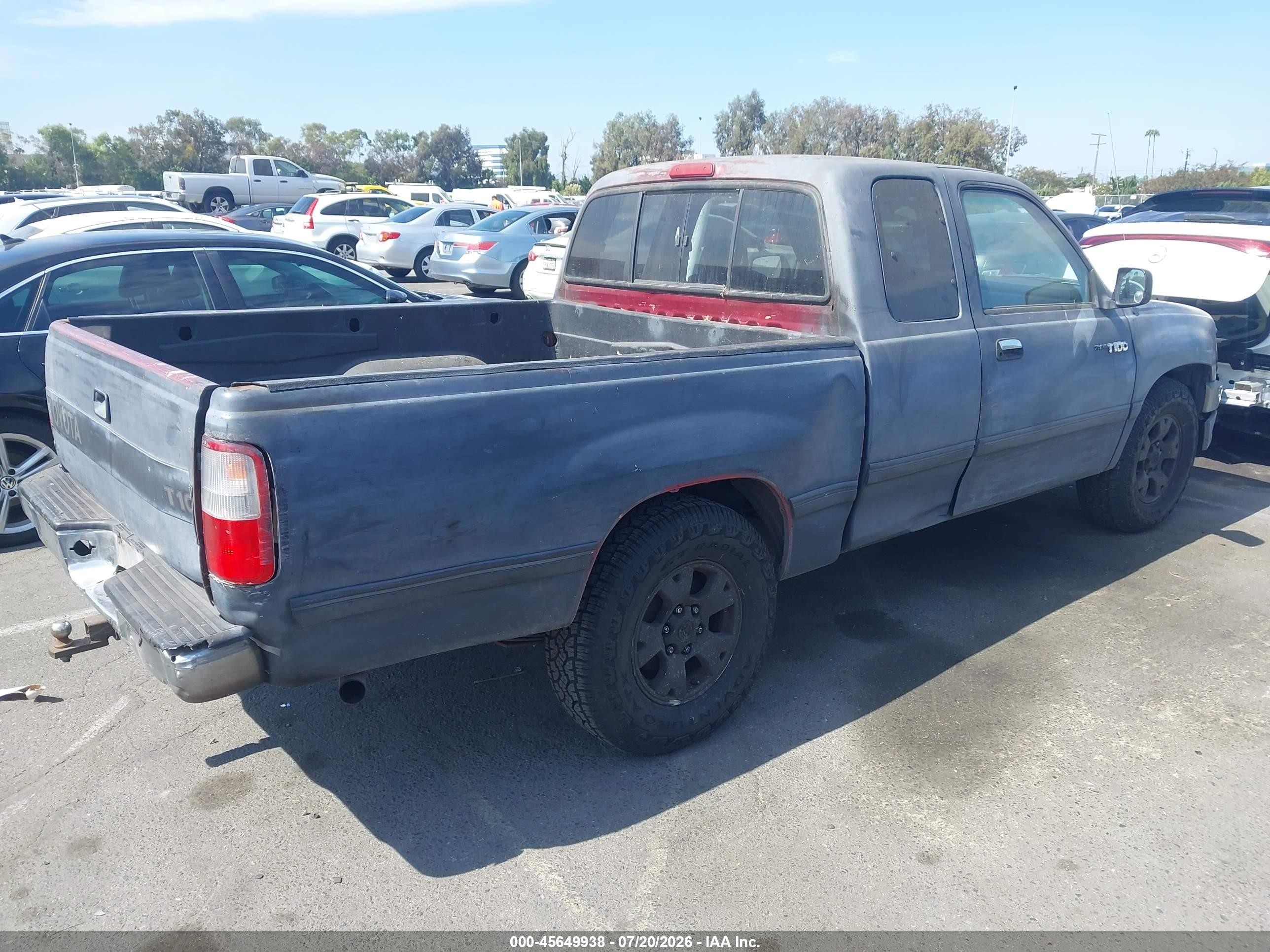 1996 Toyota T100 Xtracab Gray vin: JT4TN12D6T0018236