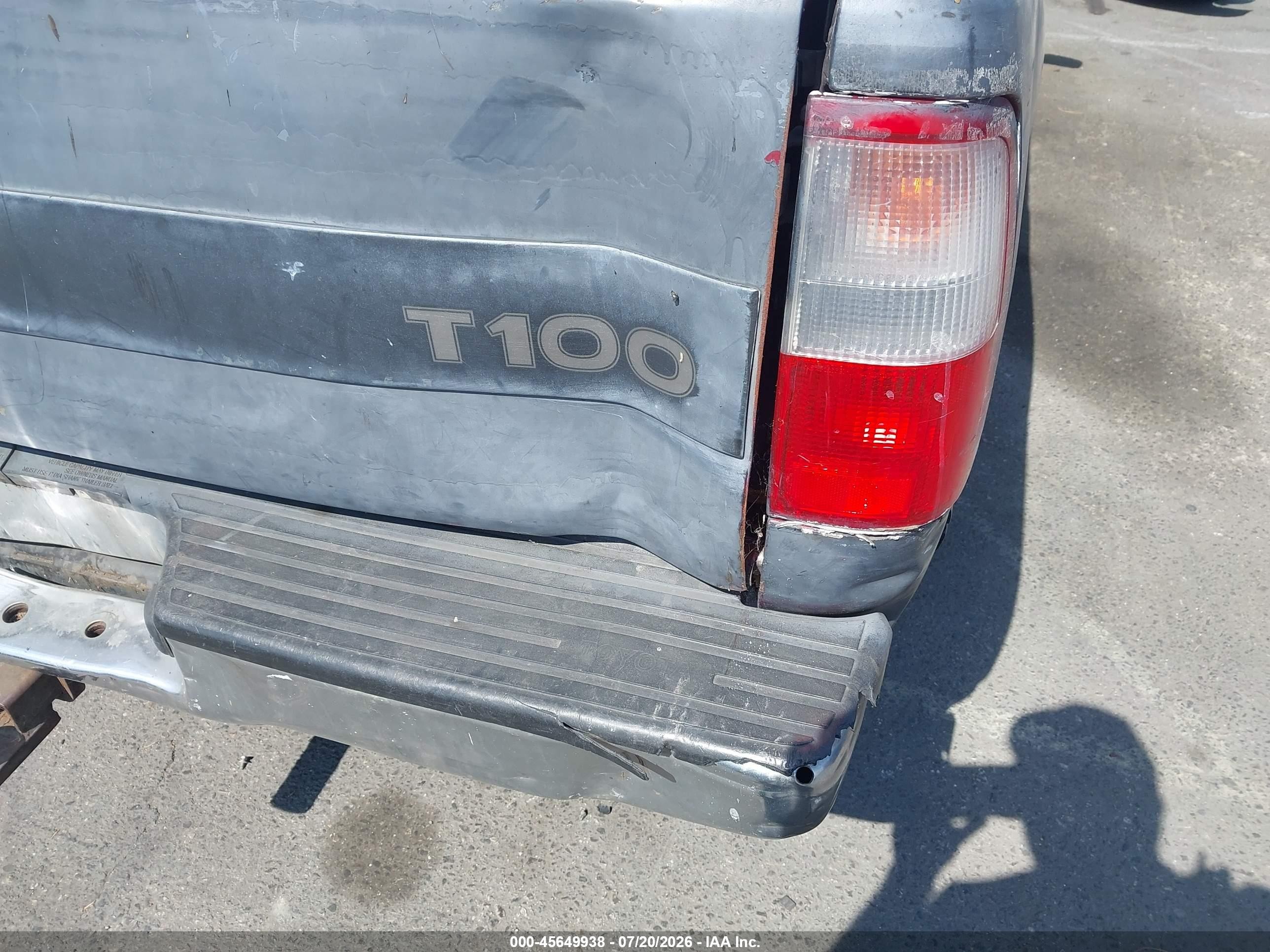 1996 Toyota T100 Xtracab Gray vin: JT4TN12D6T0018236