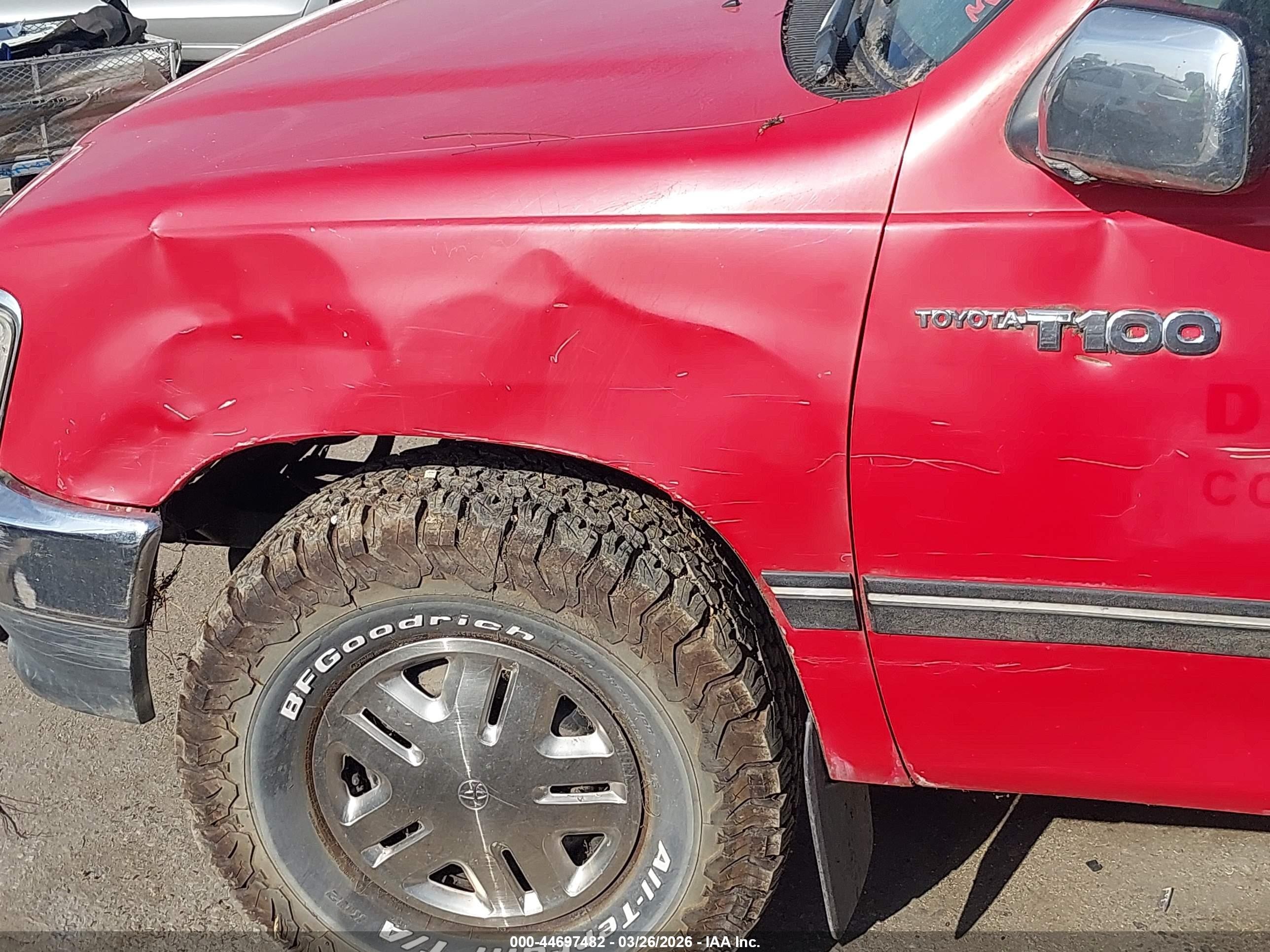 1997 Toyota T100 Dx V6 Red vin: JT4TN12D6V0031264