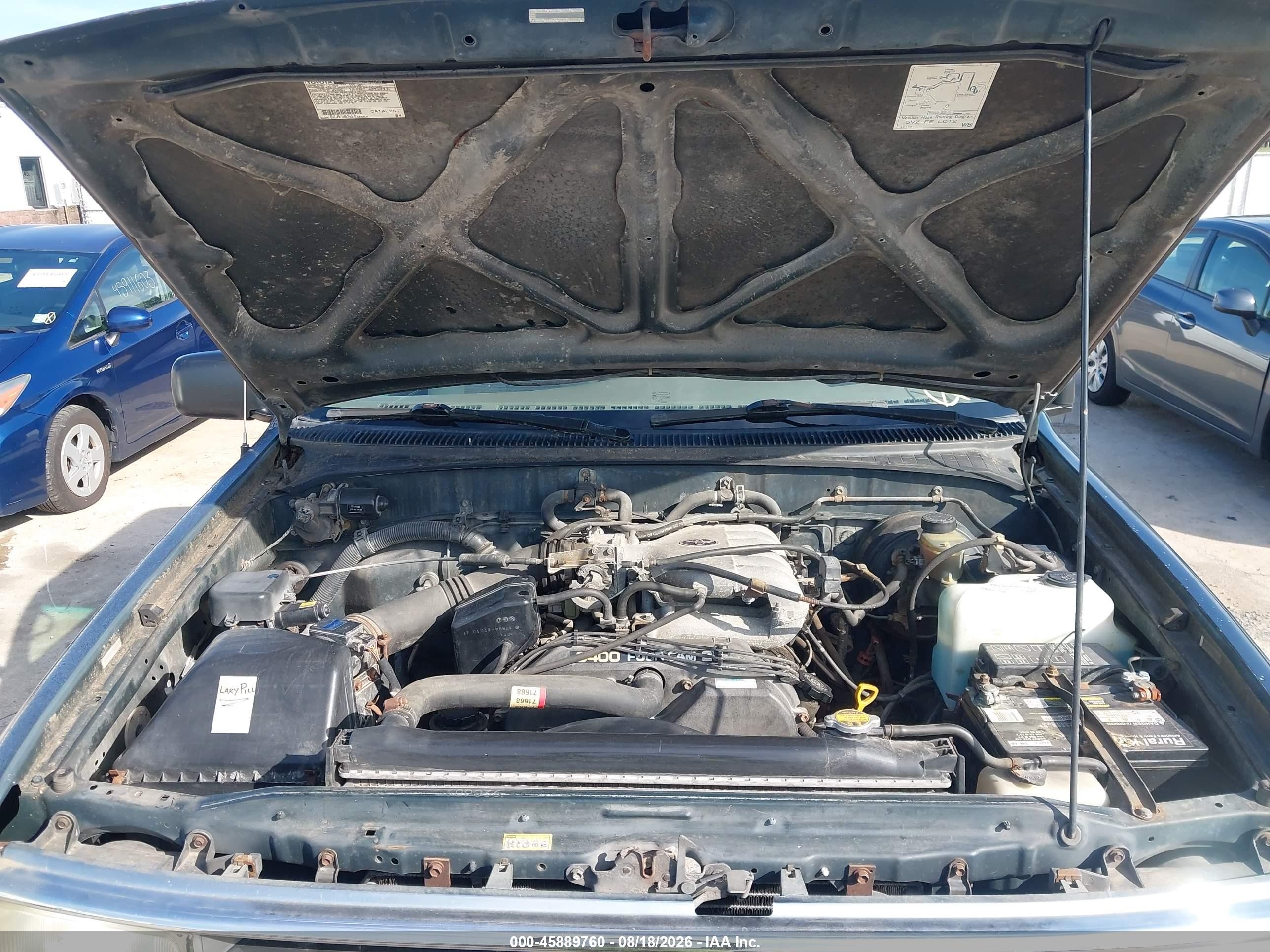 1996 Toyota T100 Xtracab Blue vin: JT4UN22D2T0031396