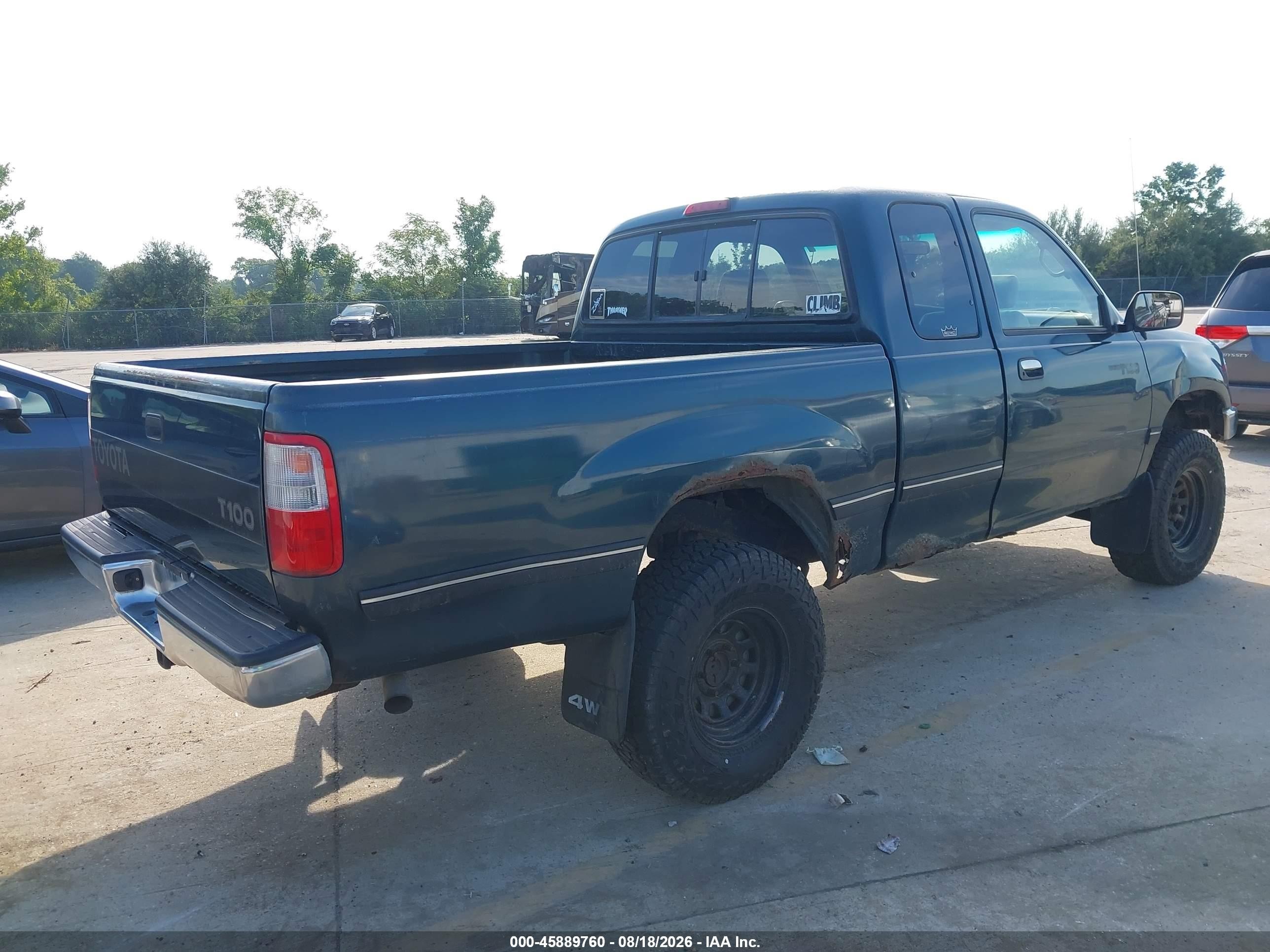 1996 Toyota T100 Xtracab Blue vin: JT4UN22D2T0031396