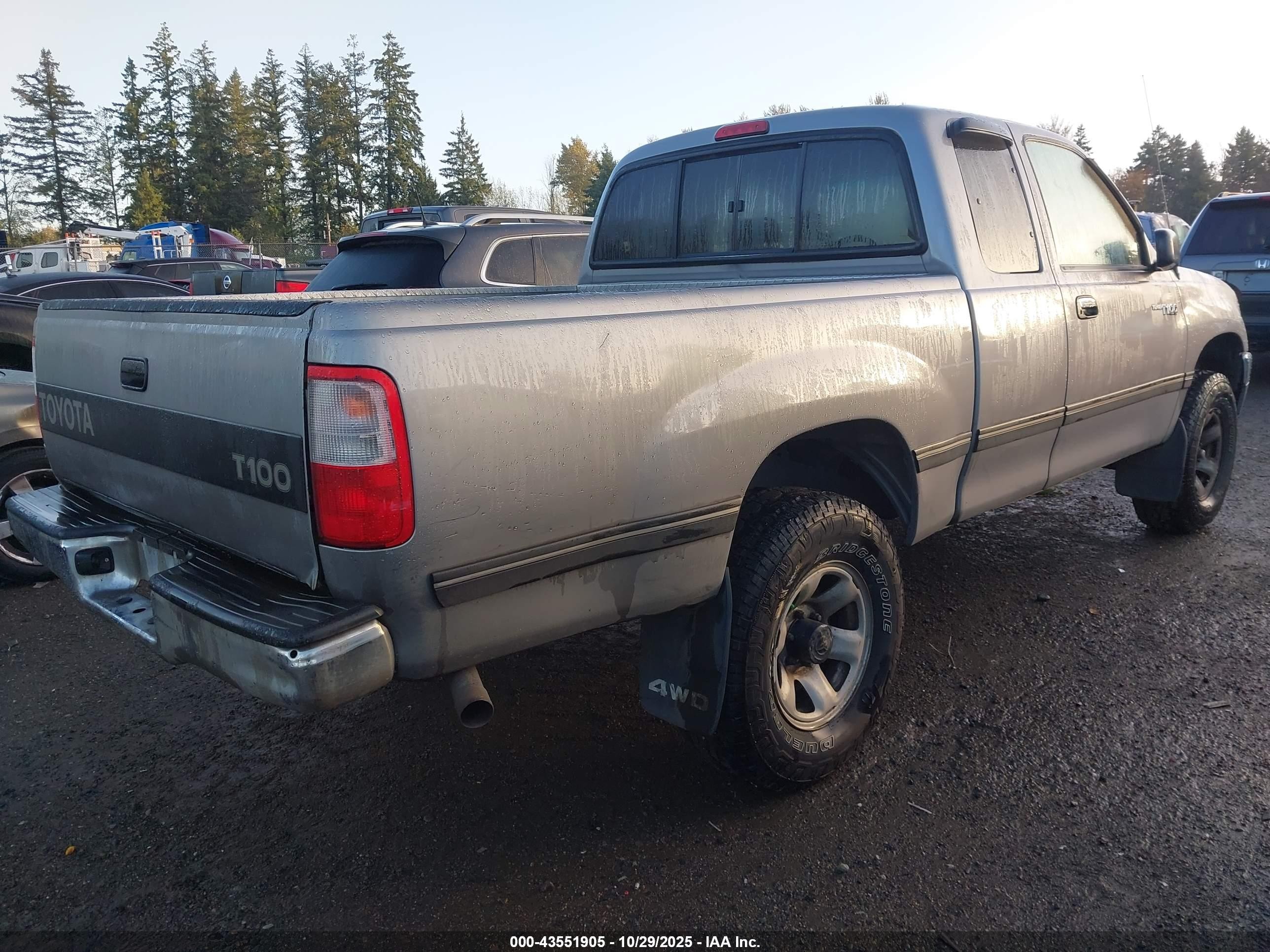 1997 Toyota T100 Dx V6 Silver vin: JT4UN22D5V0049409