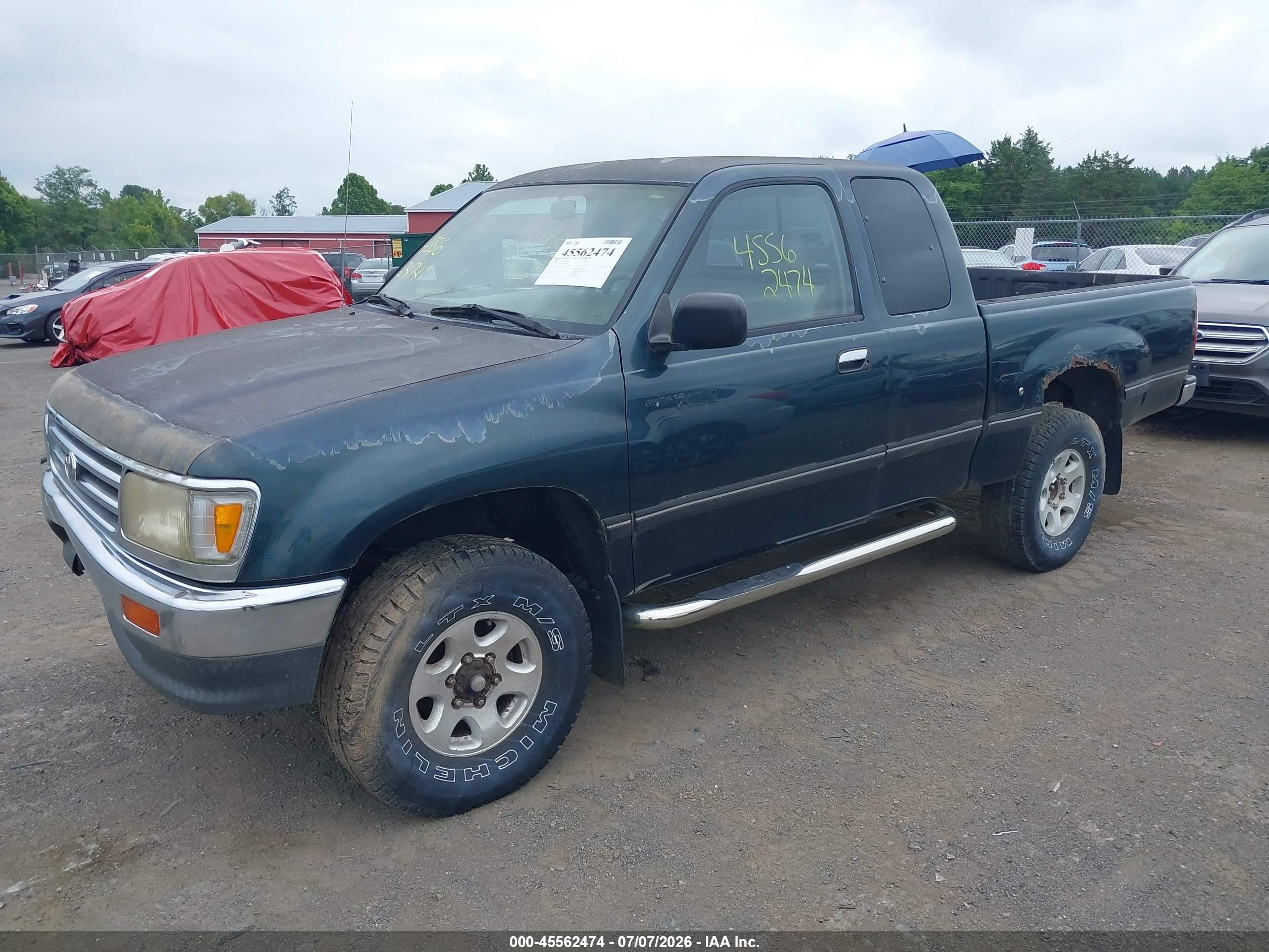 1996 Toyota T100 Xtracab Green vin: JT4UN22DXT0025393