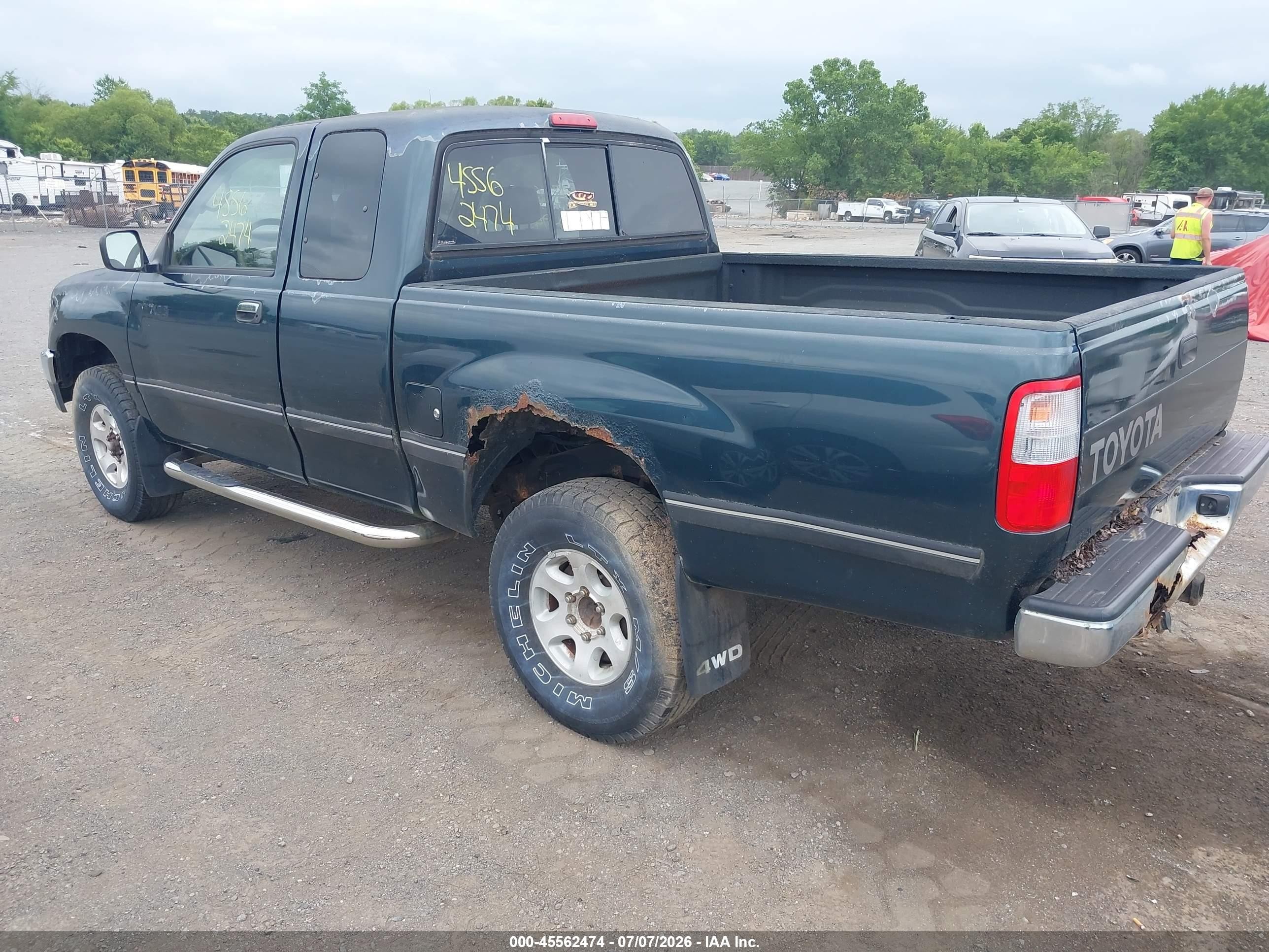1996 Toyota T100 Xtracab Green vin: JT4UN22DXT0025393
