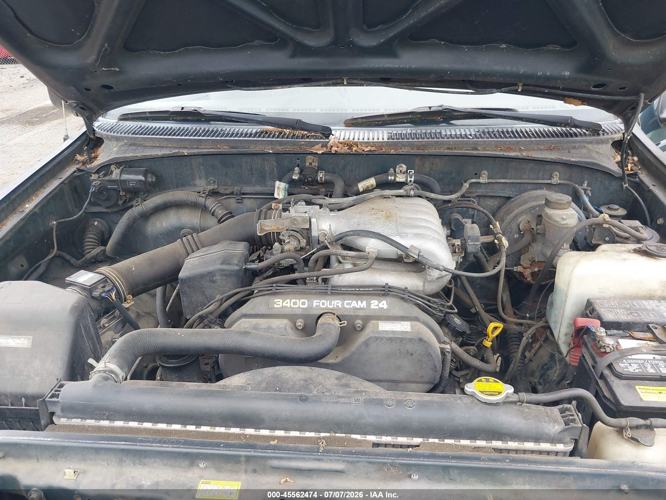 1996 Toyota T100 Xtracab Green vin: JT4UN22DXT0025393