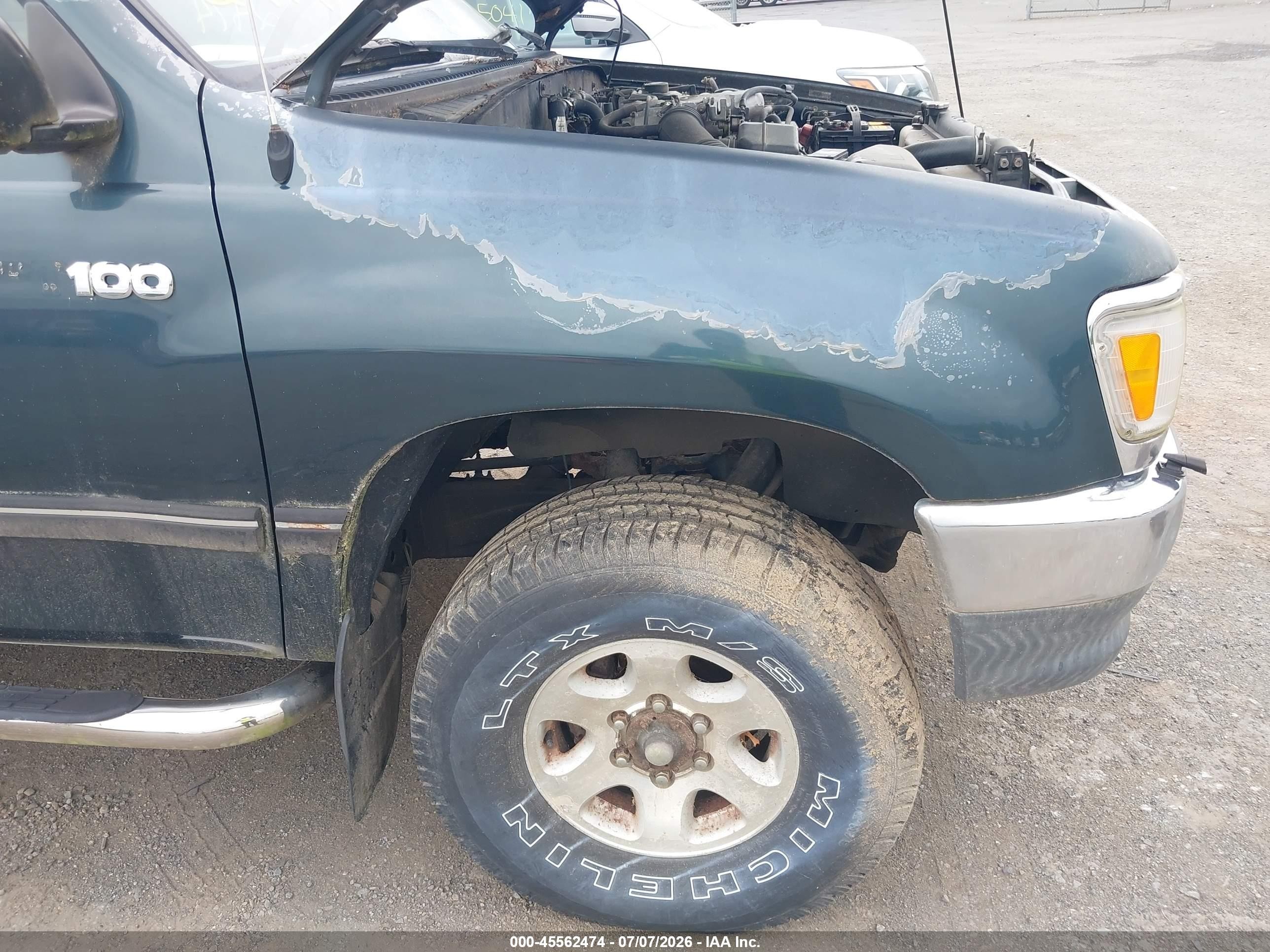 1996 Toyota T100 Xtracab Green vin: JT4UN22DXT0025393
