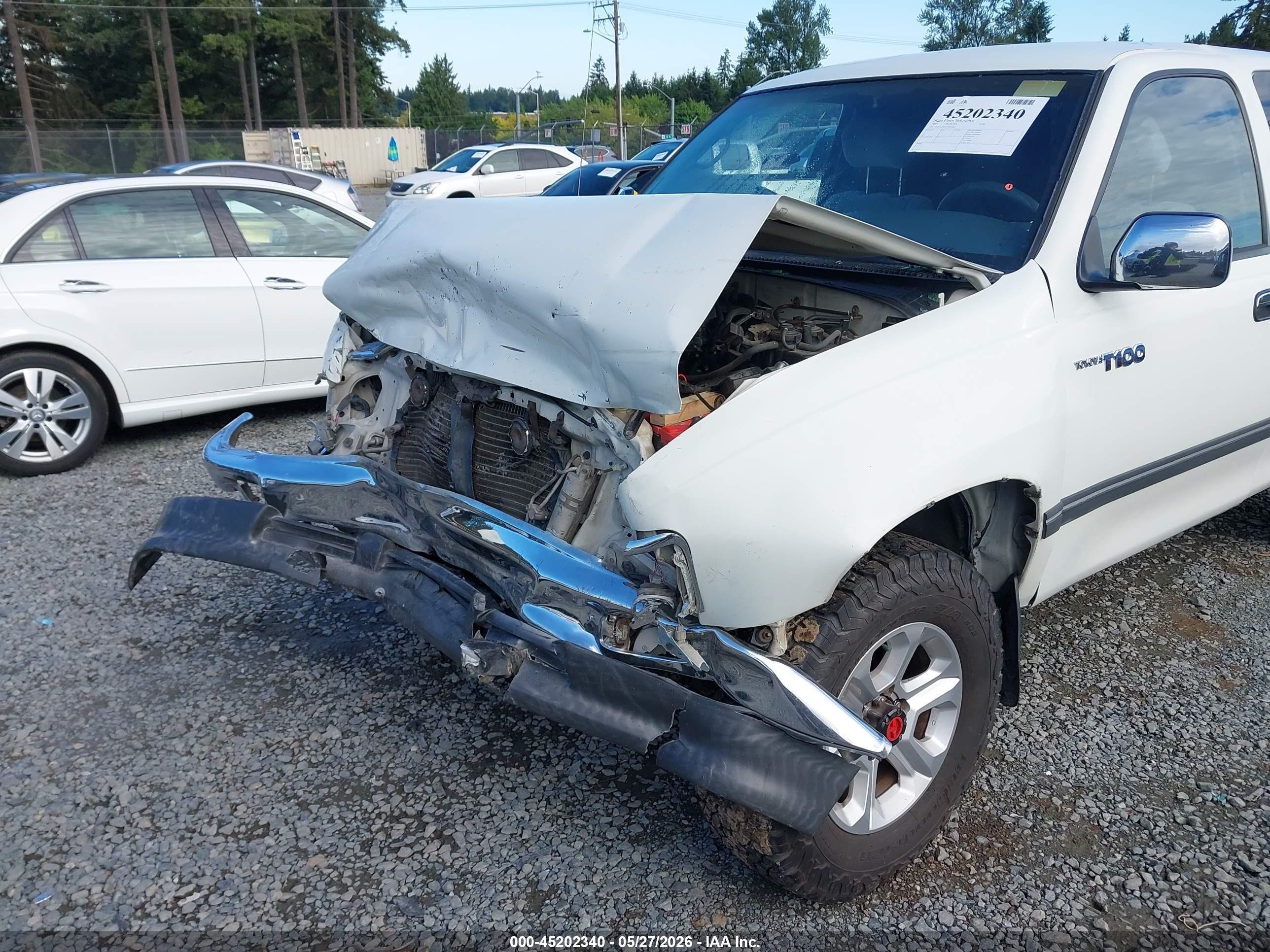 1997 Toyota T100 Sr5 V6 White vin: JT4UN24D1V0042602