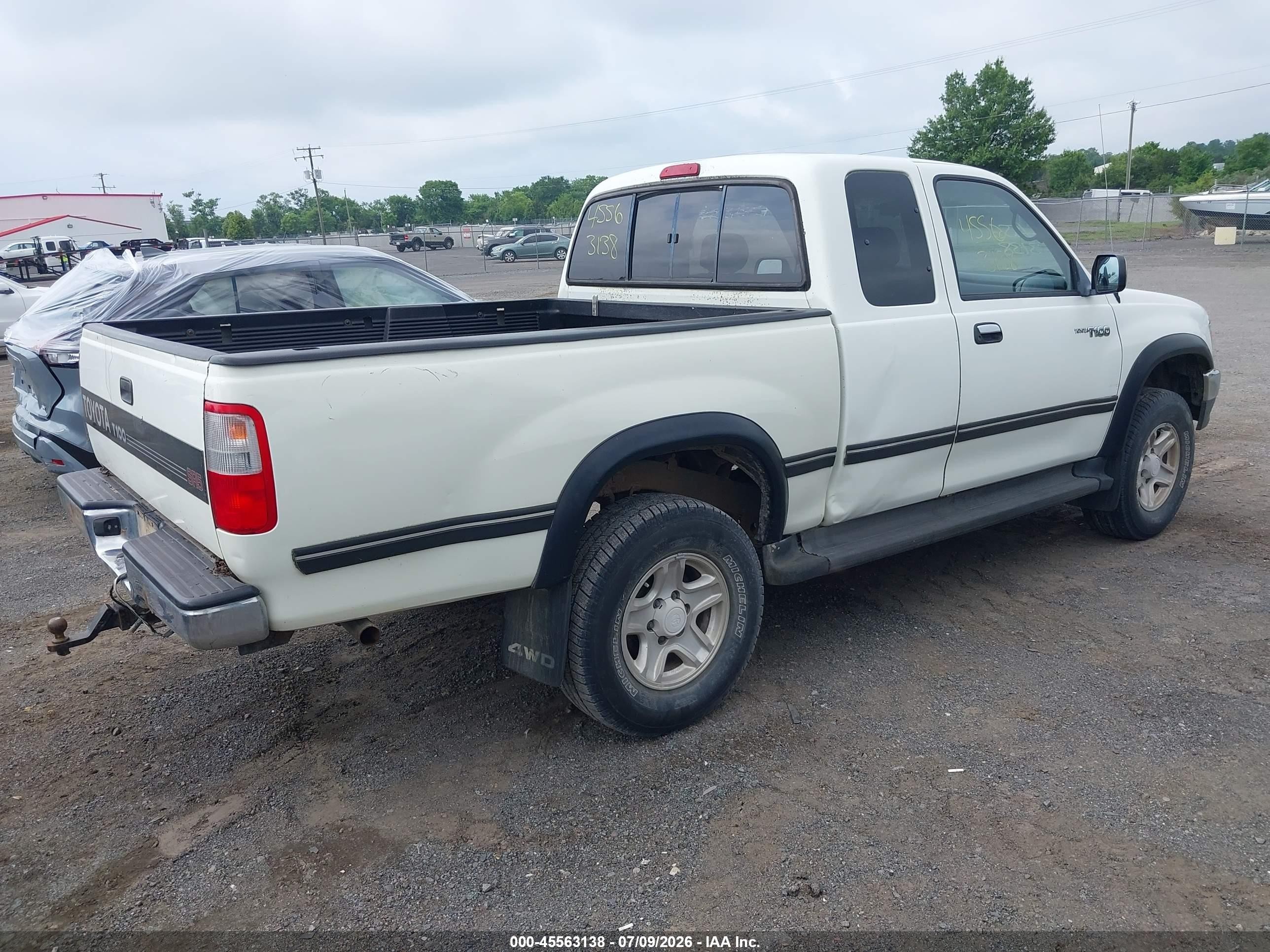 1997 Toyota T100 Sr5 V6 White vin: JT4UN24D4V0044621