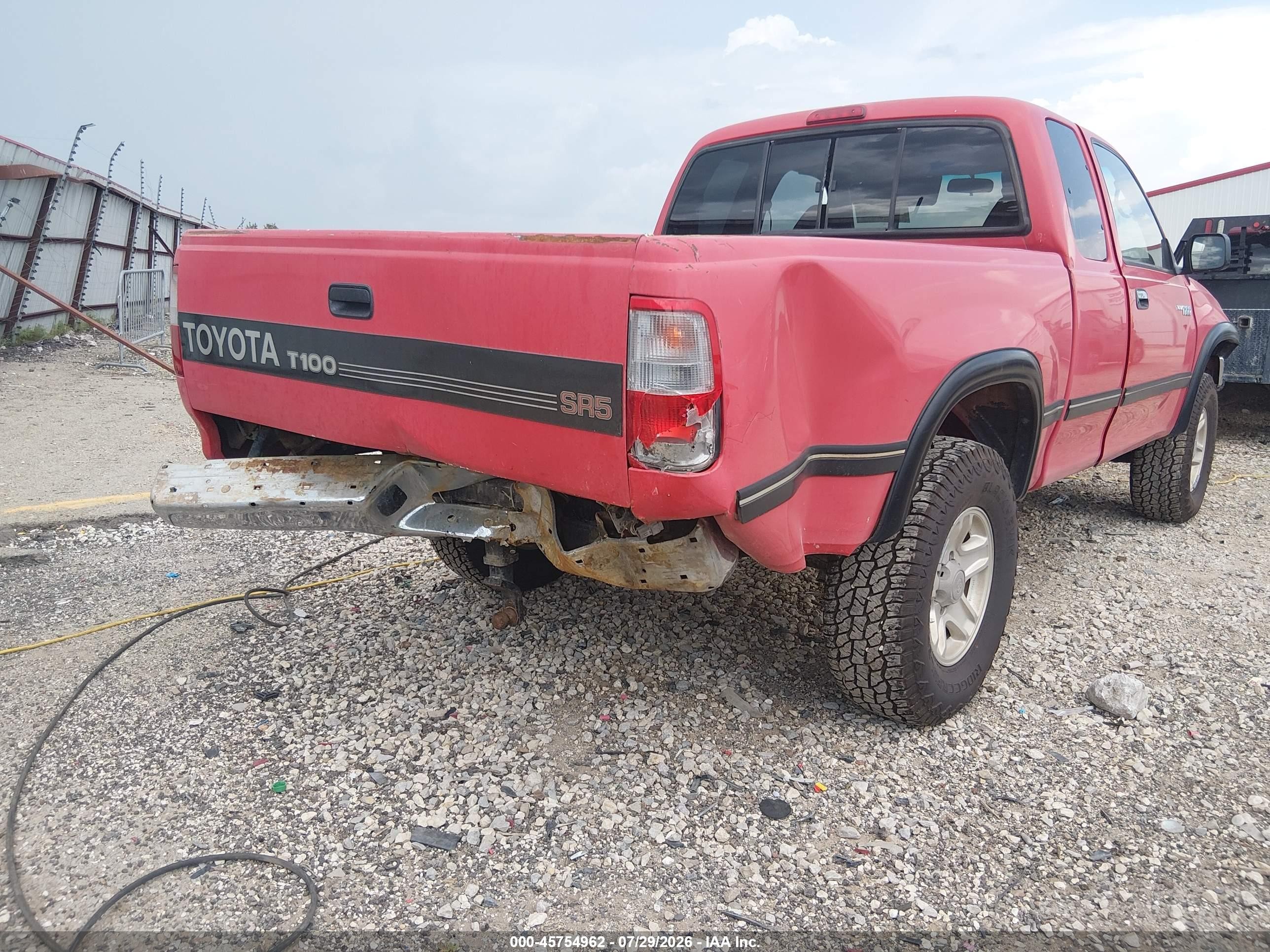 1998 Toyota T100 Sr5 V6 Red vin: JT4UN24D8W0052917