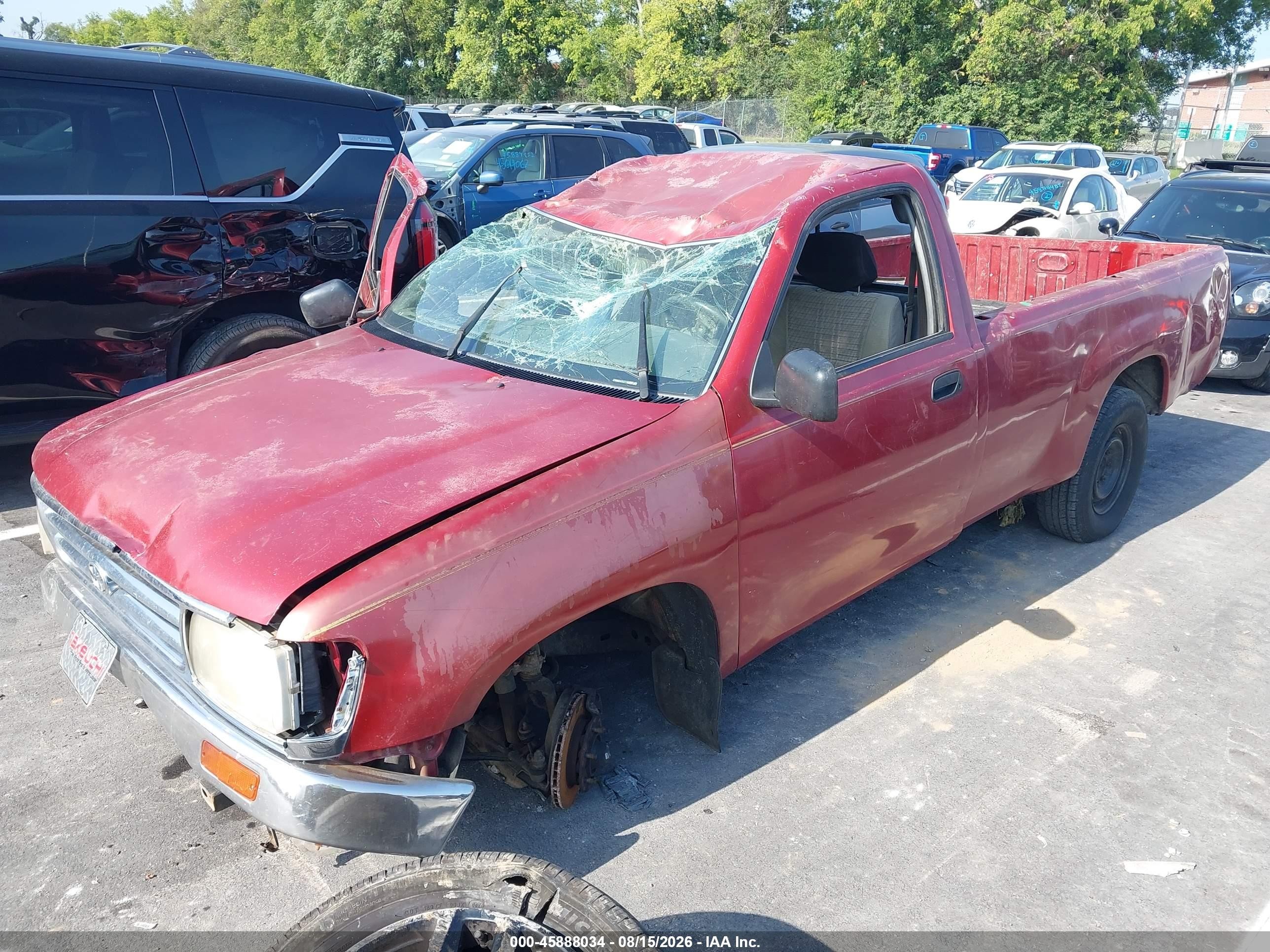 1993 Toyota T100 Sr5 Red vin: JT4VD10C2P0003132