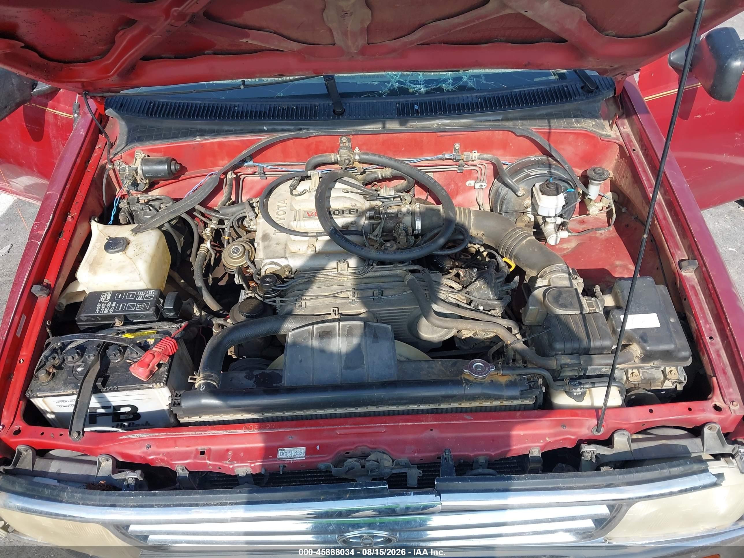 1993 Toyota T100 Sr5 Red vin: JT4VD10C2P0003132