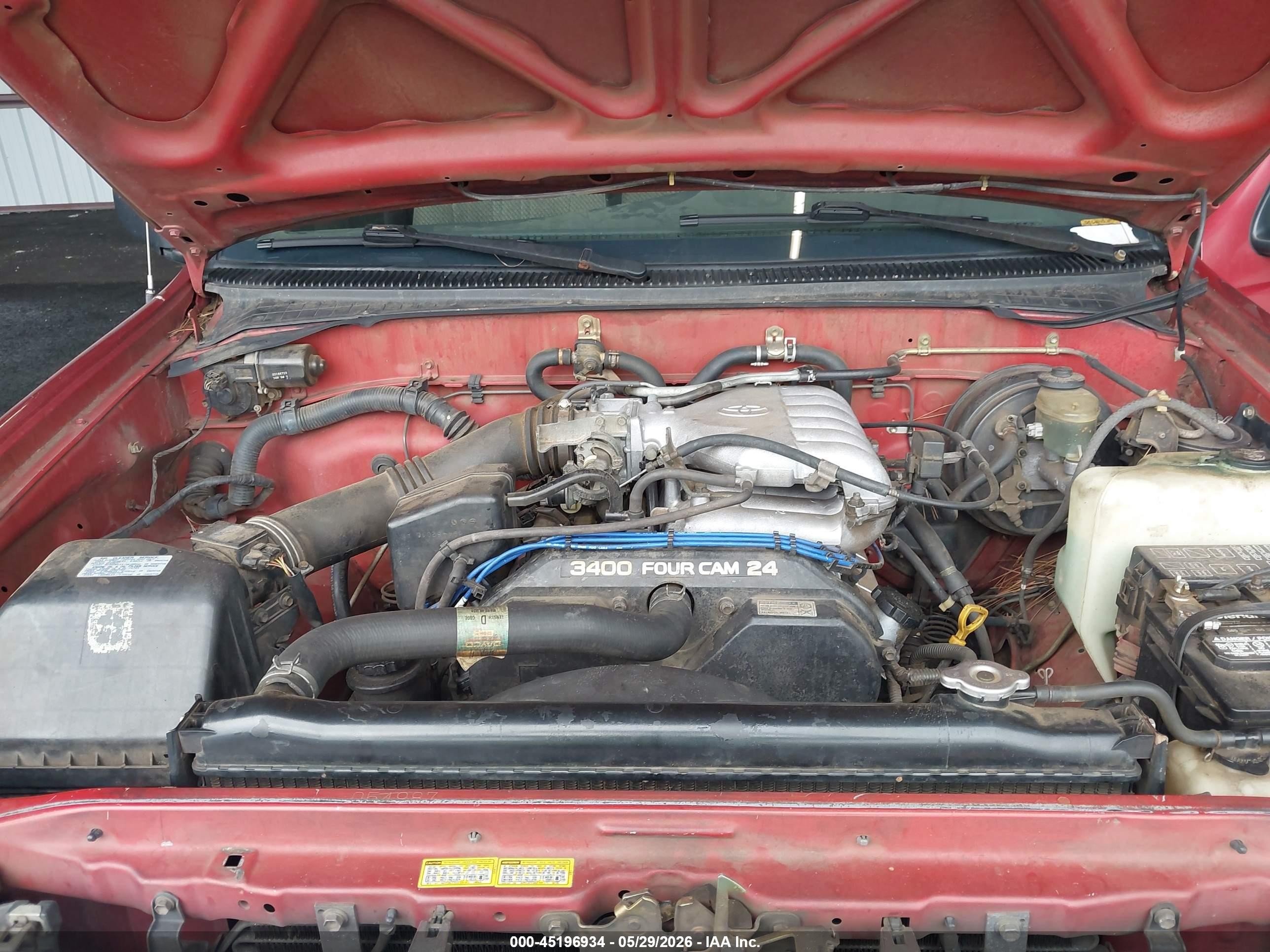 1995 Toyota T100 Xtracab/dx Red vin: JT4VD12E4S0006959