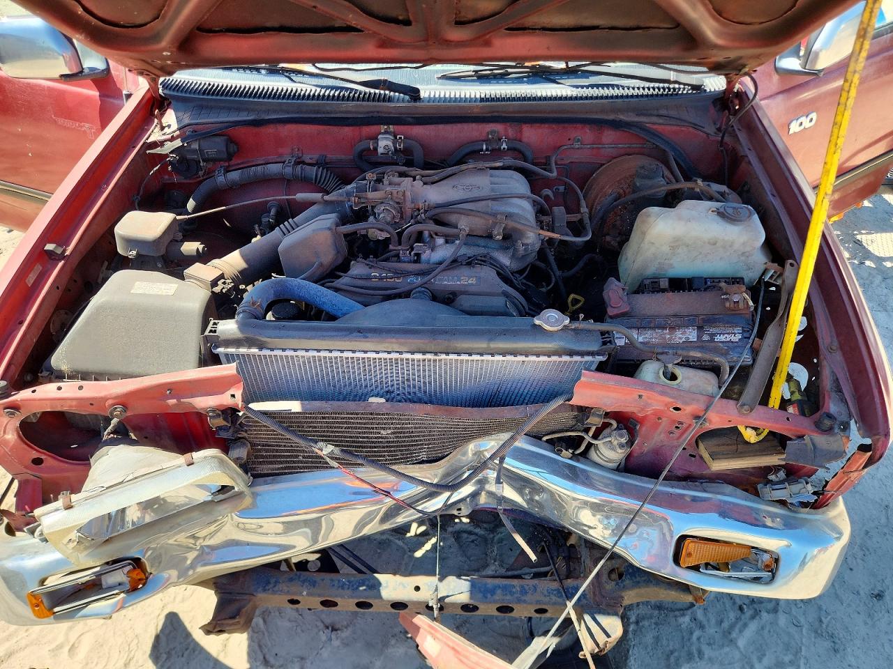 1995 Toyota T100 Xtracab Sr5 Red vin: JT4VD12F8S0010859