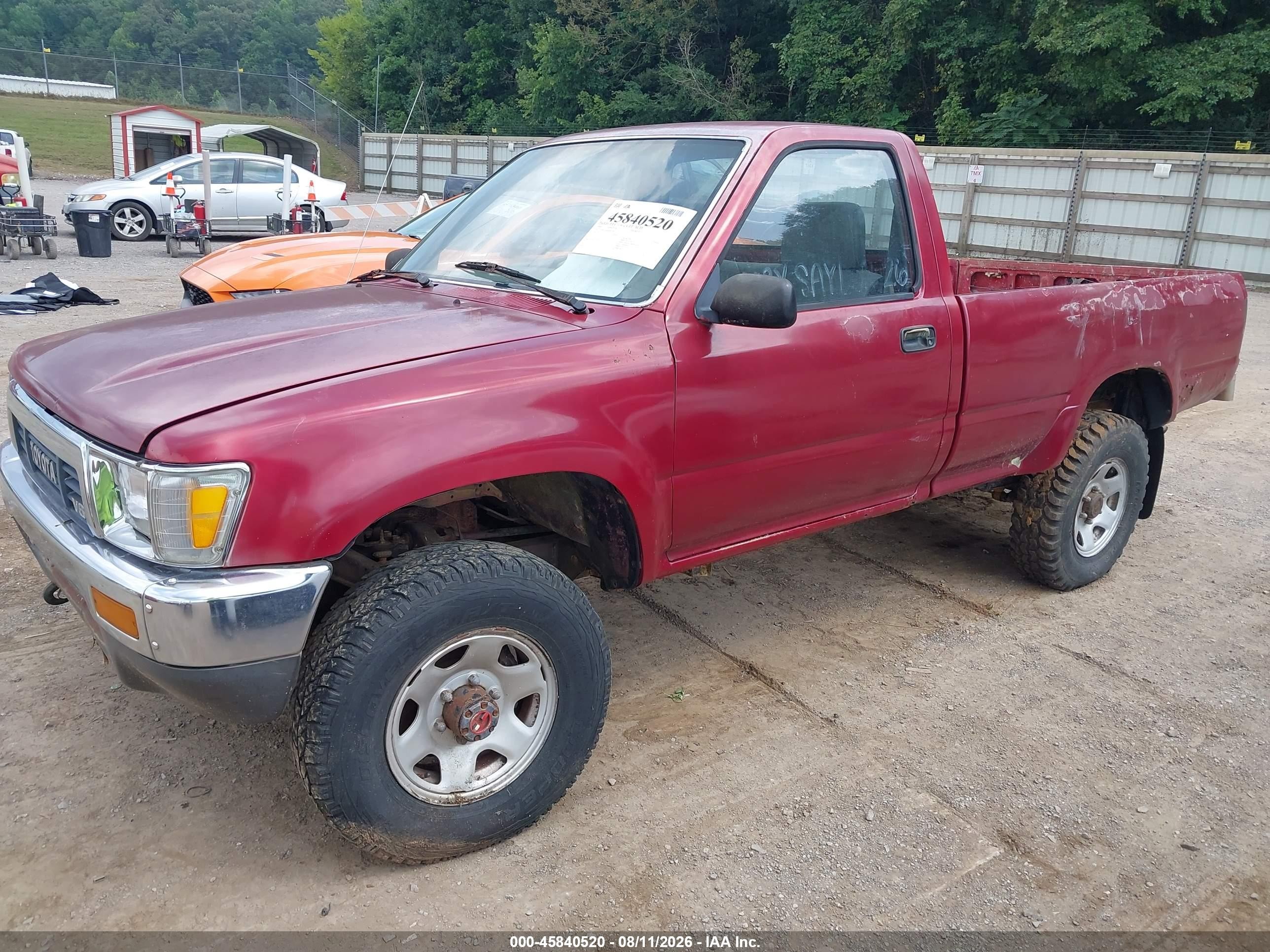 1989 Toyota Pickup 1/2 Ton Lng Wheelbase Dlx Red vin: JT4VN02D6K6000706