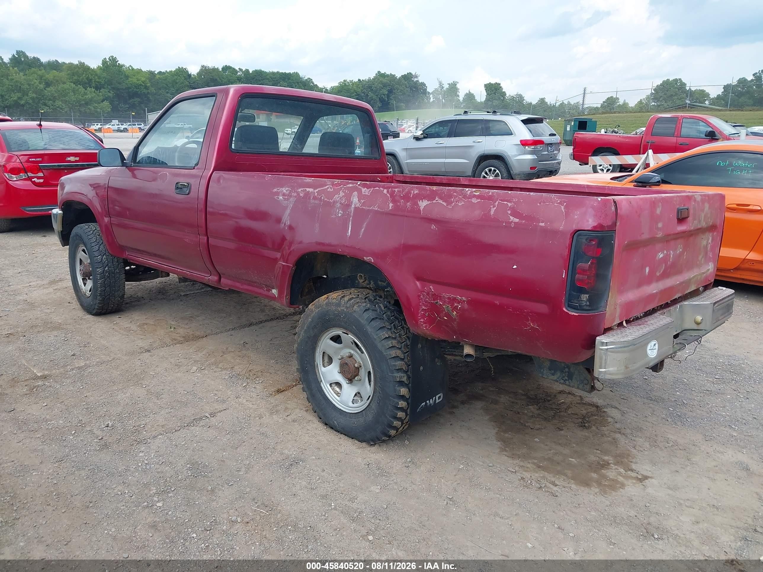 1989 Toyota Pickup 1/2 Ton Lng Wheelbase Dlx Red vin: JT4VN02D6K6000706