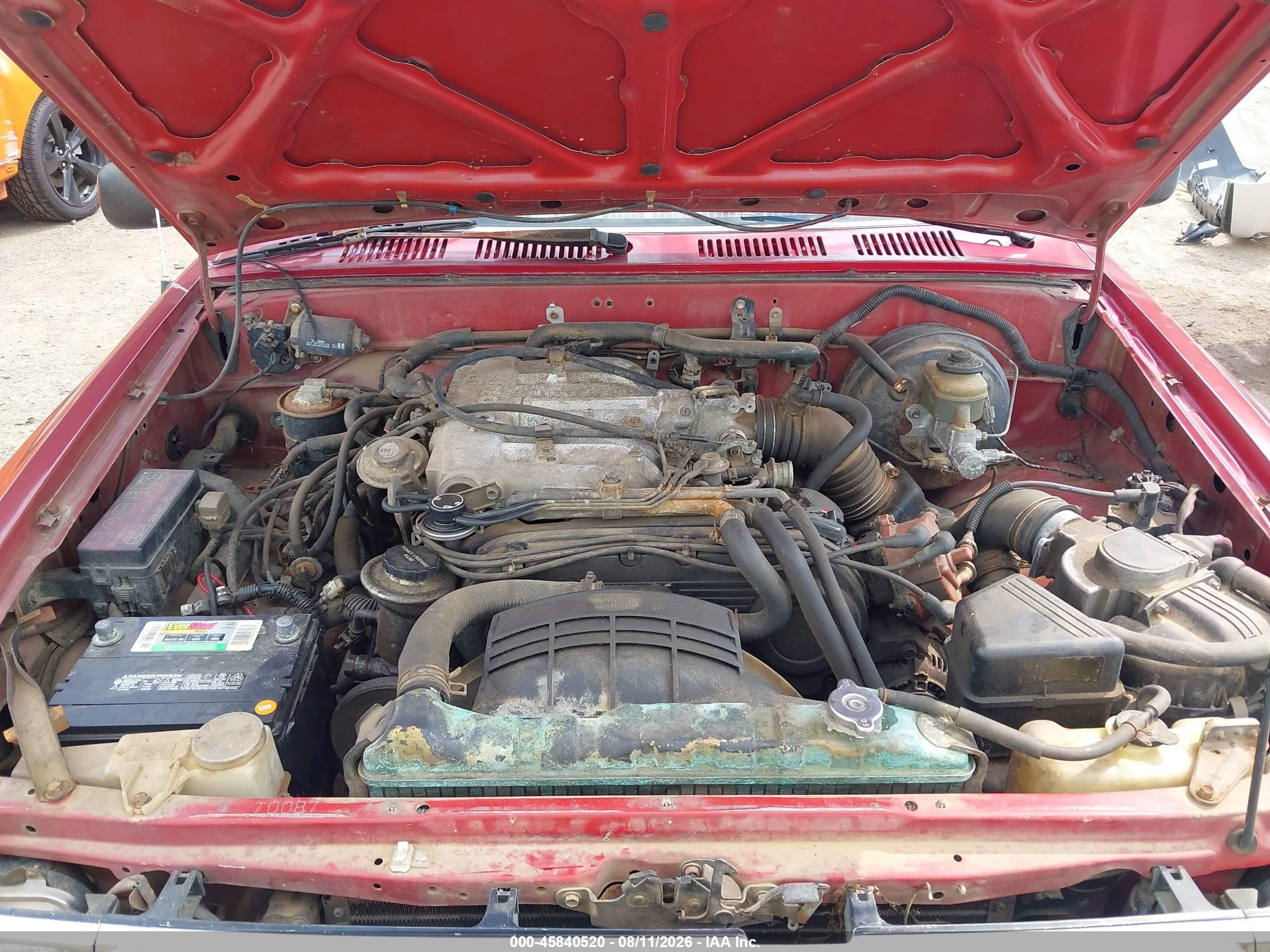 1989 Toyota Pickup 1/2 Ton Lng Wheelbase Dlx Red vin: JT4VN02D6K6000706