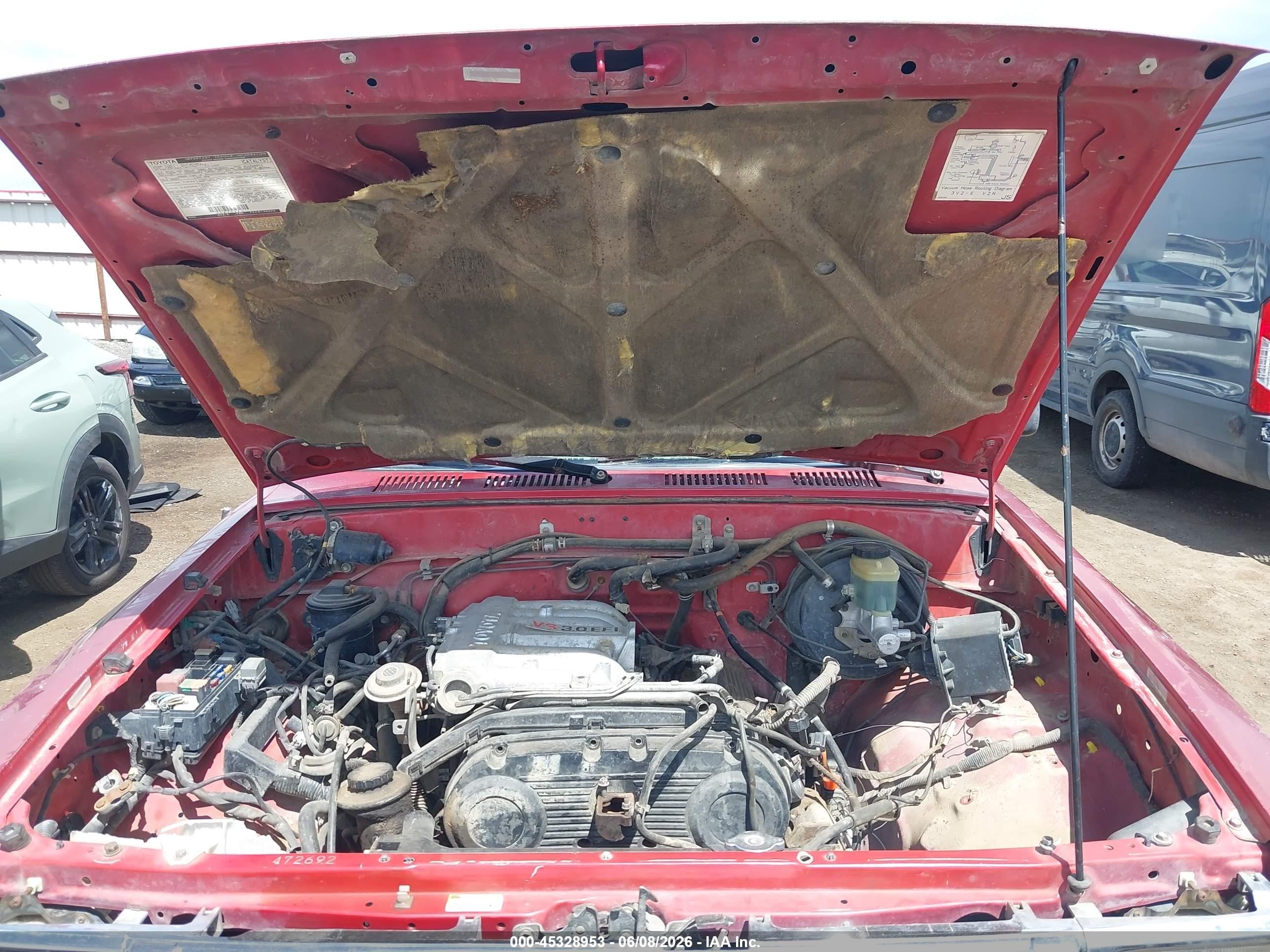 1994 Toyota Pickup 1/2 Ton Ex Lng Whlbase/dx Красный vin: JT4VN13D1R5138691