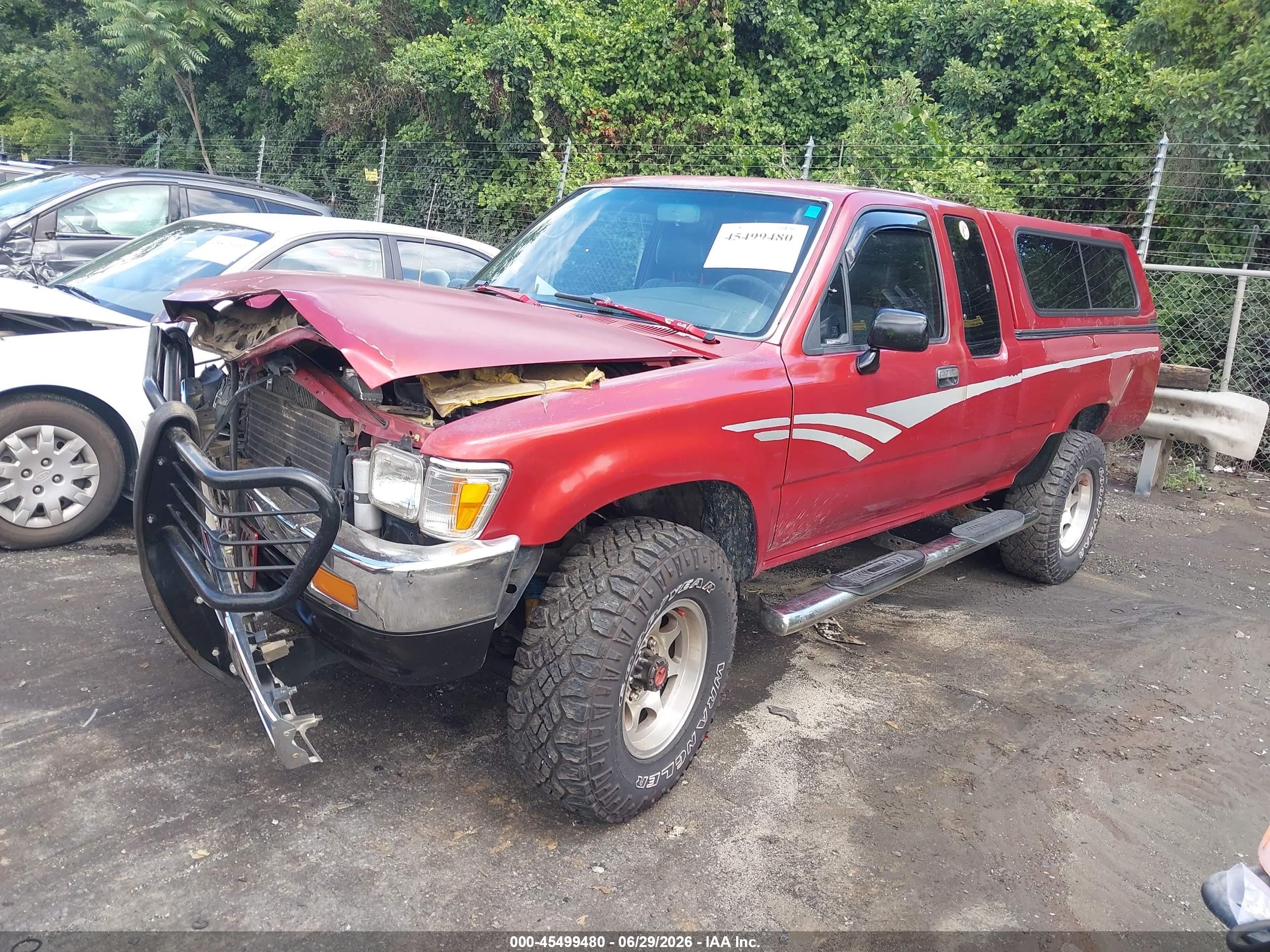 1992 Toyota Pickup 1/2 Ton Ex Lng Whlbse Dlx Red vin: JT4VN13D4N5094499