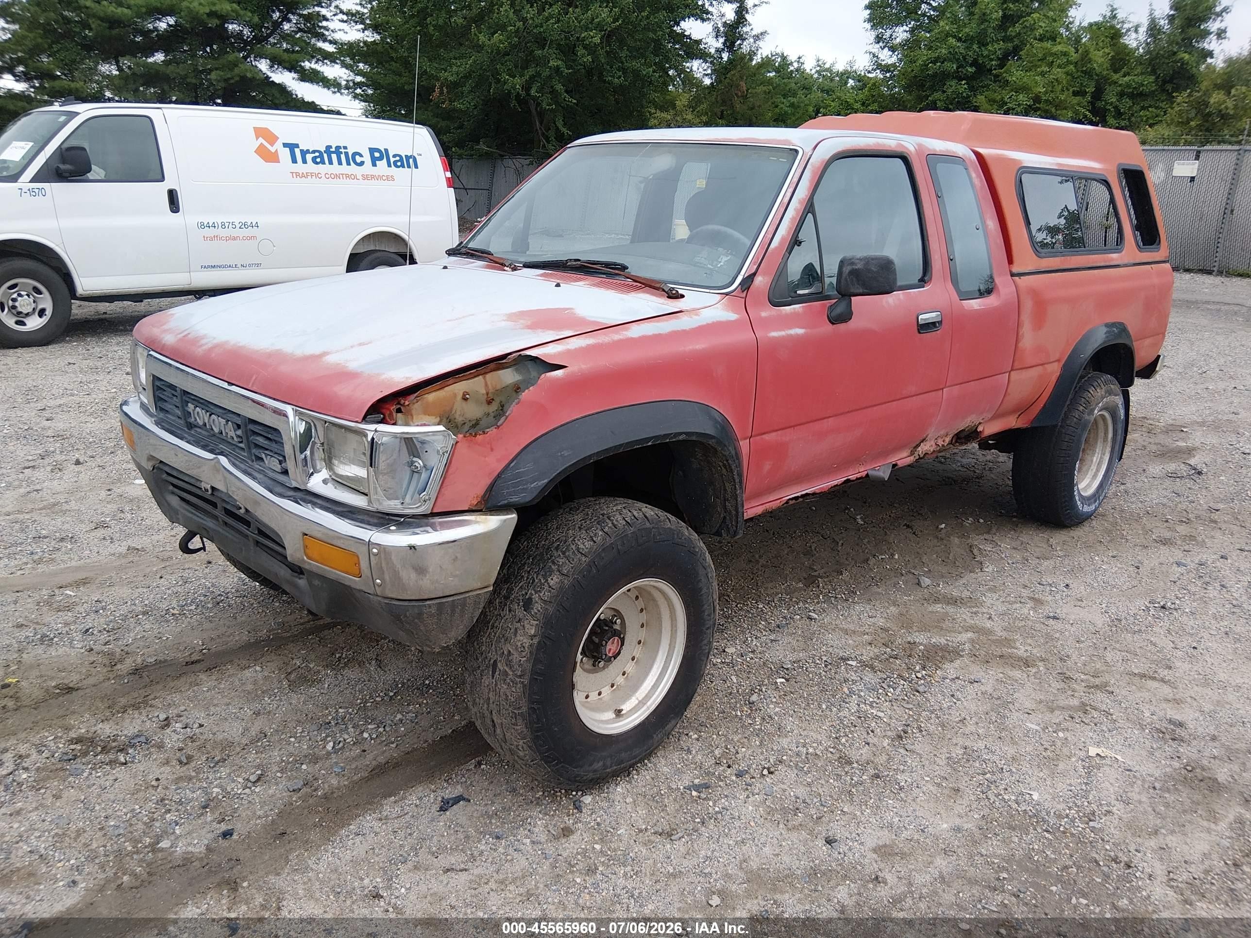 1991 Toyota Pickup 1/2 Ton Ex Lng Whlbse Dlx Red vin: JT4VN13D6M5064595