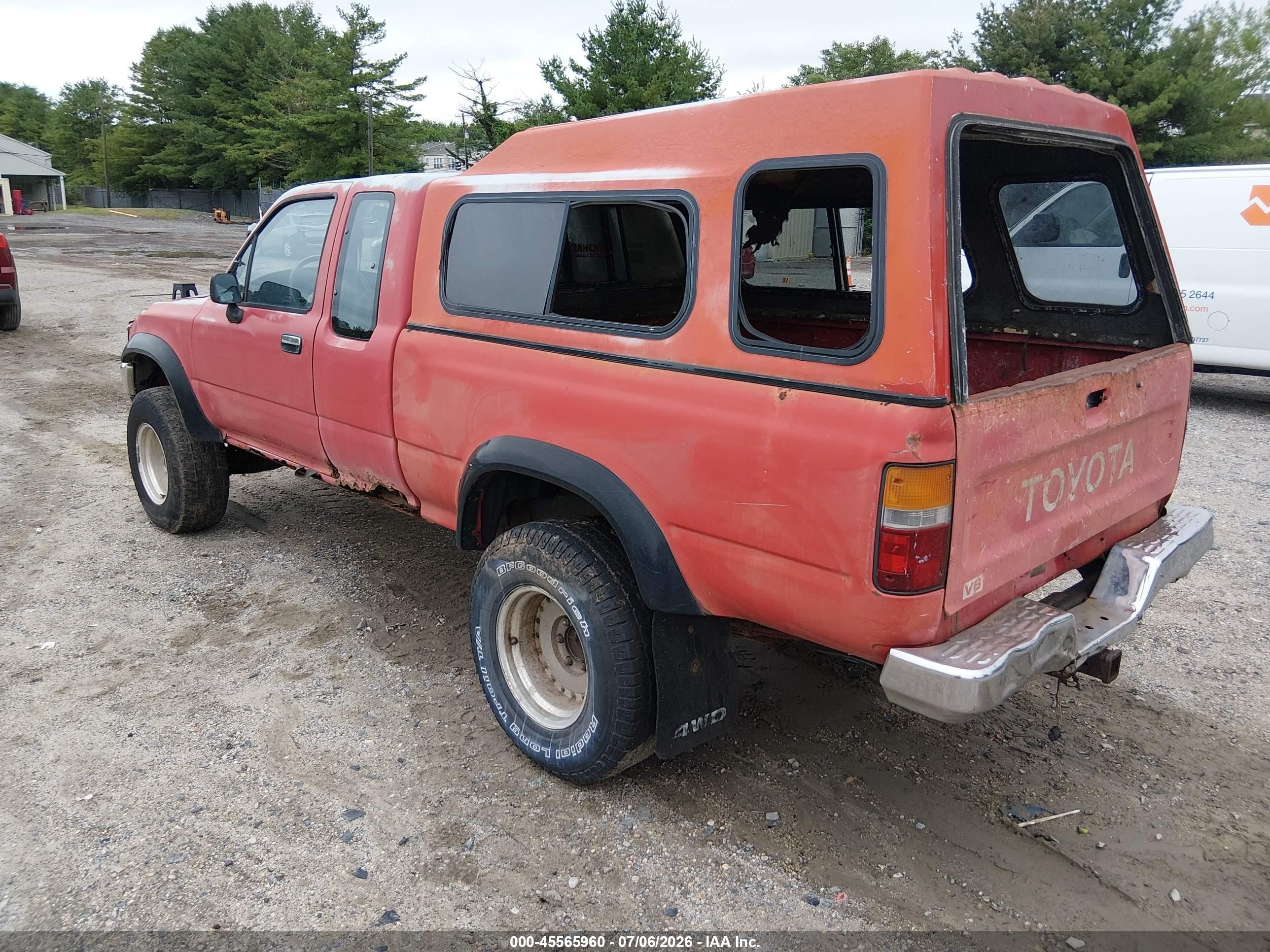 1991 Toyota Pickup 1/2 Ton Ex Lng Whlbse Dlx Red vin: JT4VN13D6M5064595