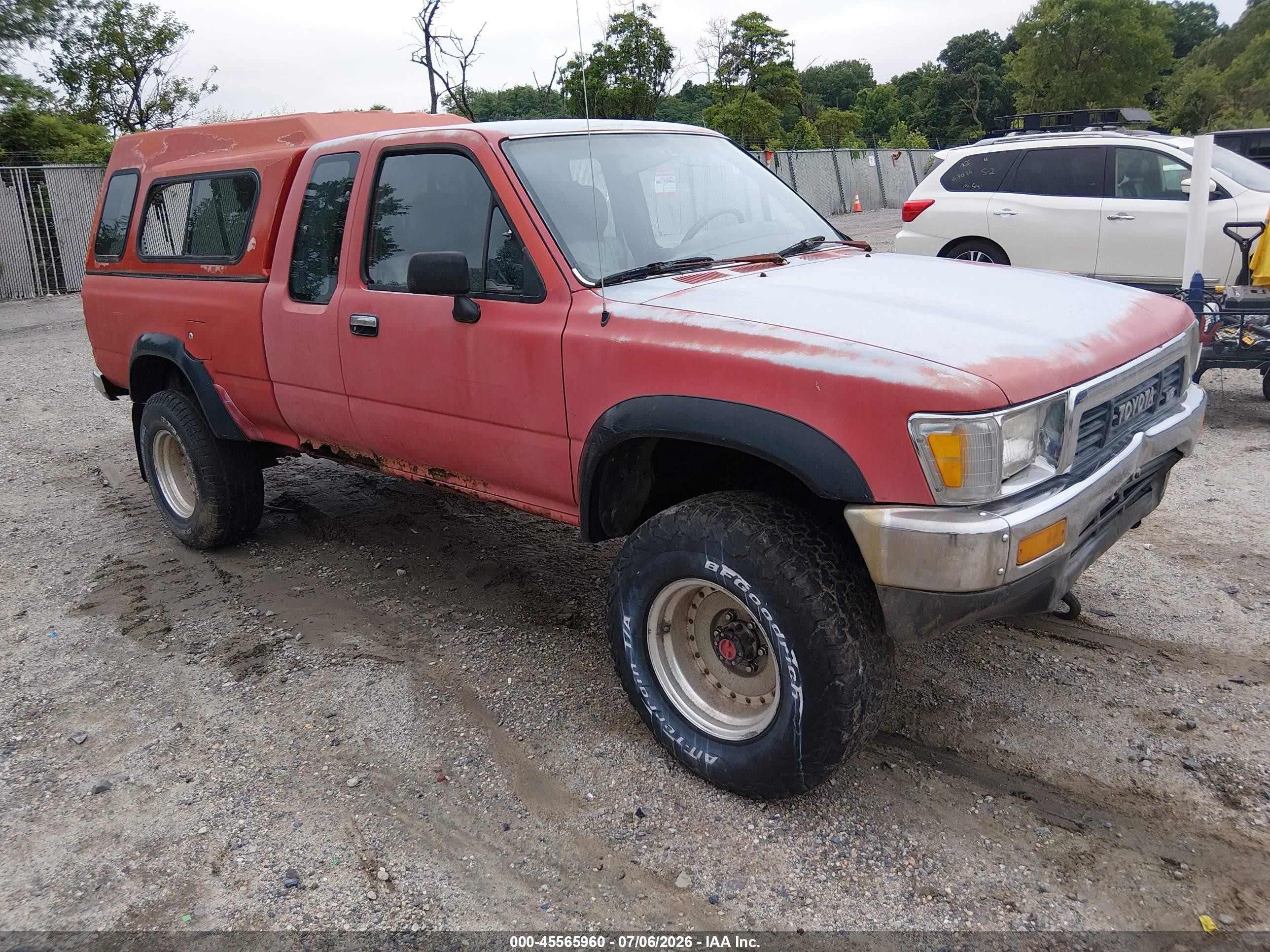 1991 Toyota Pickup 1/2 Ton Ex Lng Whlbse Dlx Red vin: JT4VN13D6M5064595