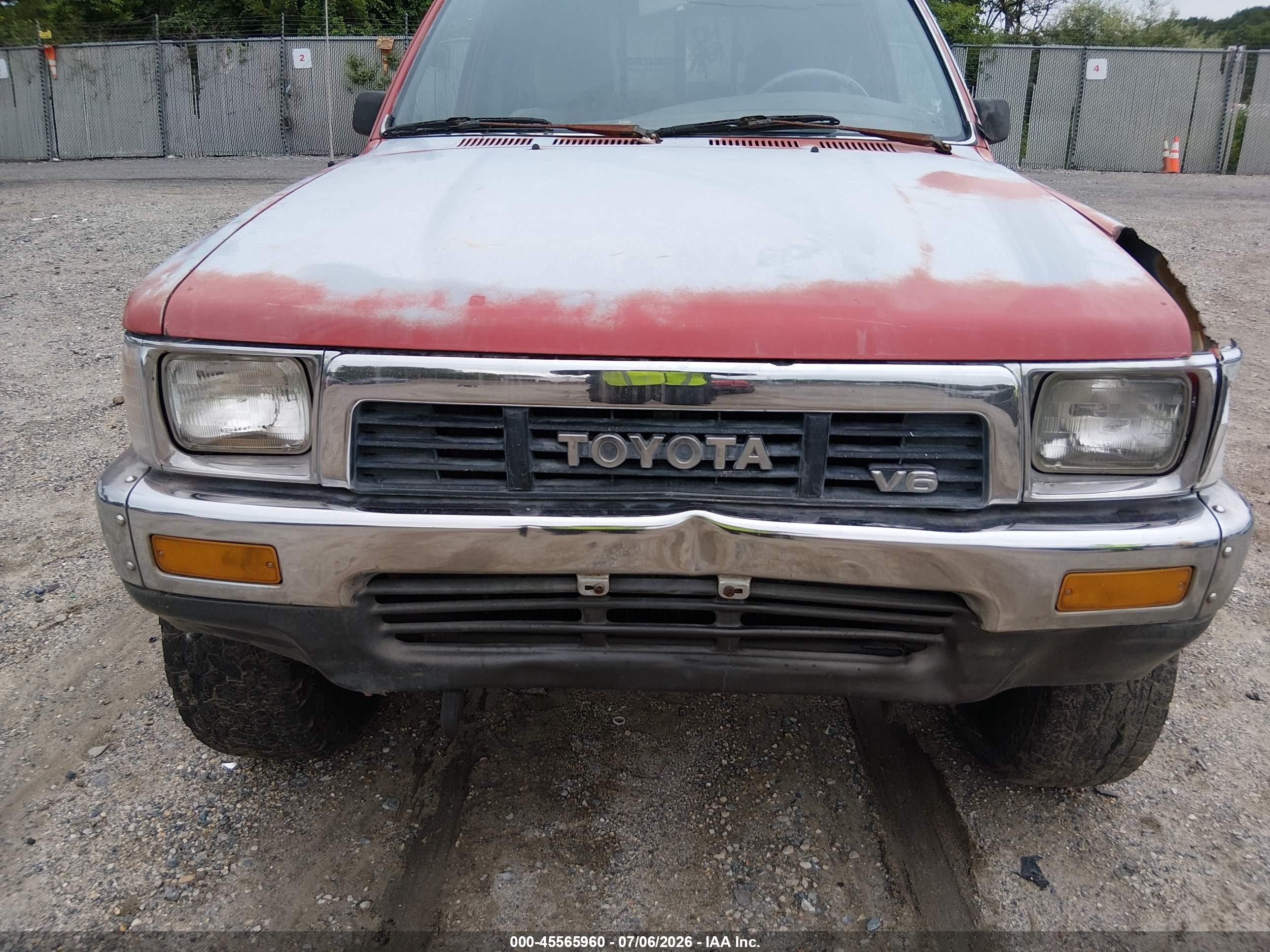 1991 Toyota Pickup 1/2 Ton Ex Lng Whlbse Dlx Red vin: JT4VN13D6M5064595