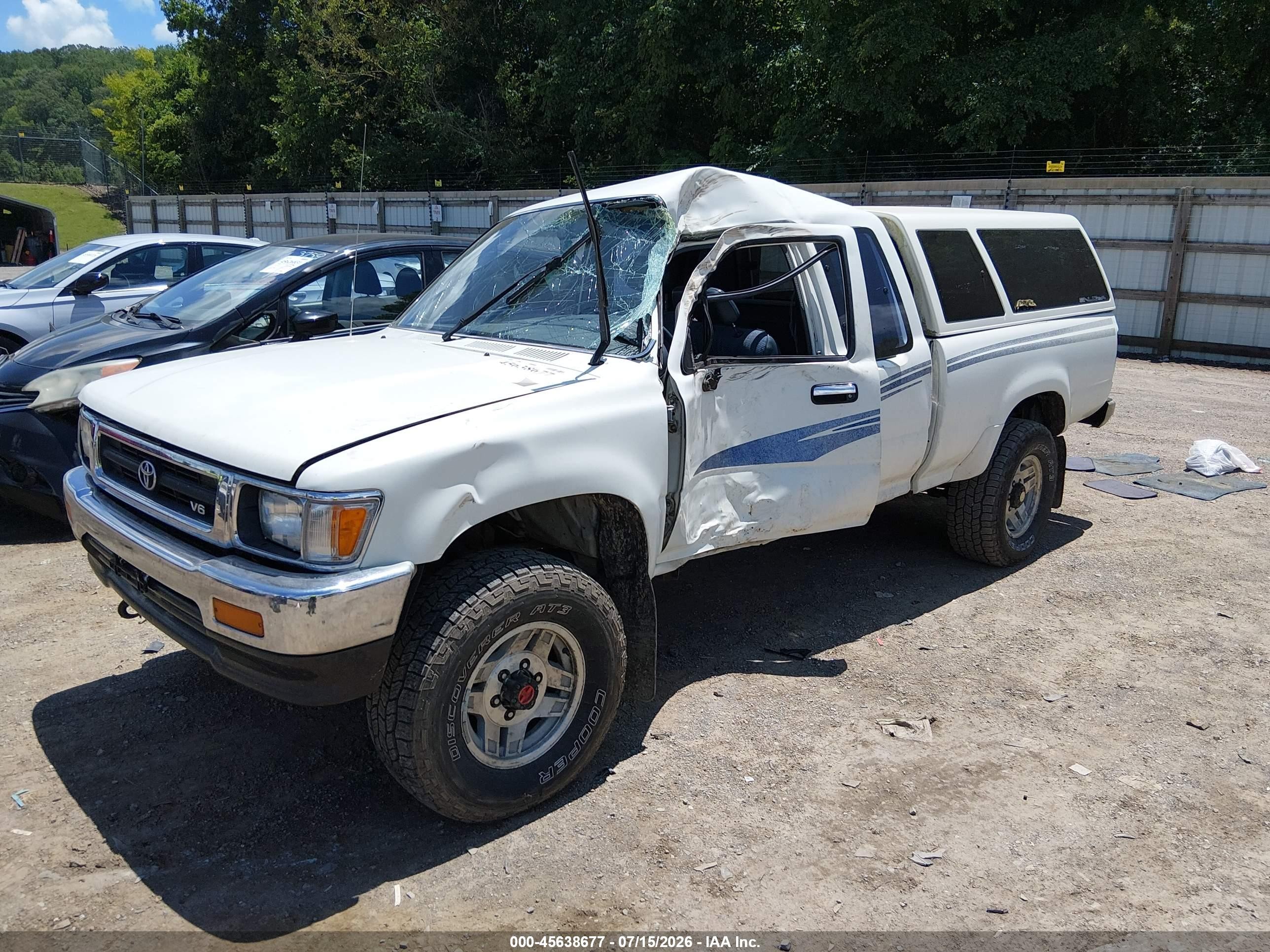 1993 Toyota Pickup 1/2 Ton Ex Long Whlbse Dx White vin: JT4VN13D9P5125040