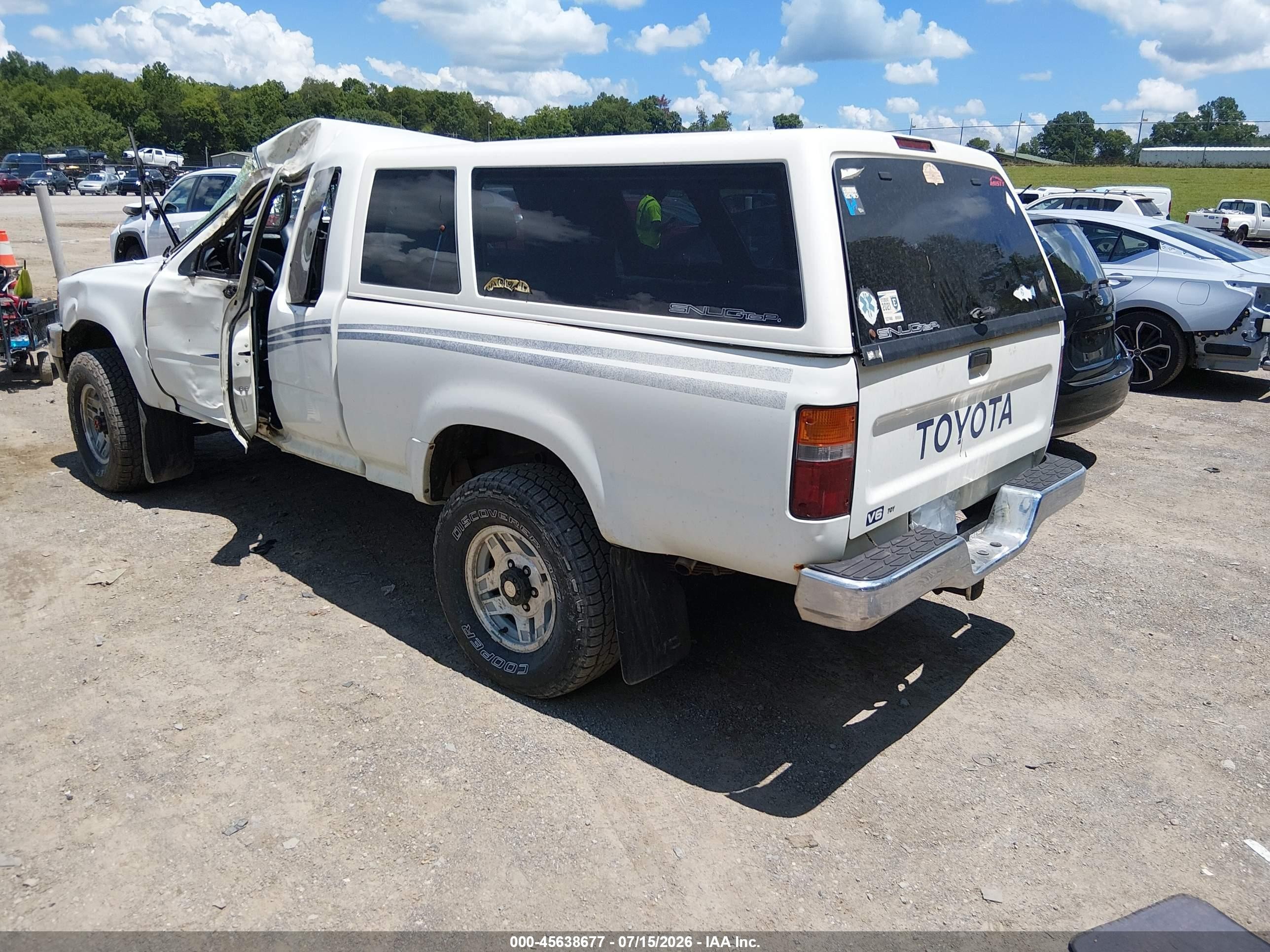 1993 Toyota Pickup 1/2 Ton Ex Long Whlbse Dx White vin: JT4VN13D9P5125040