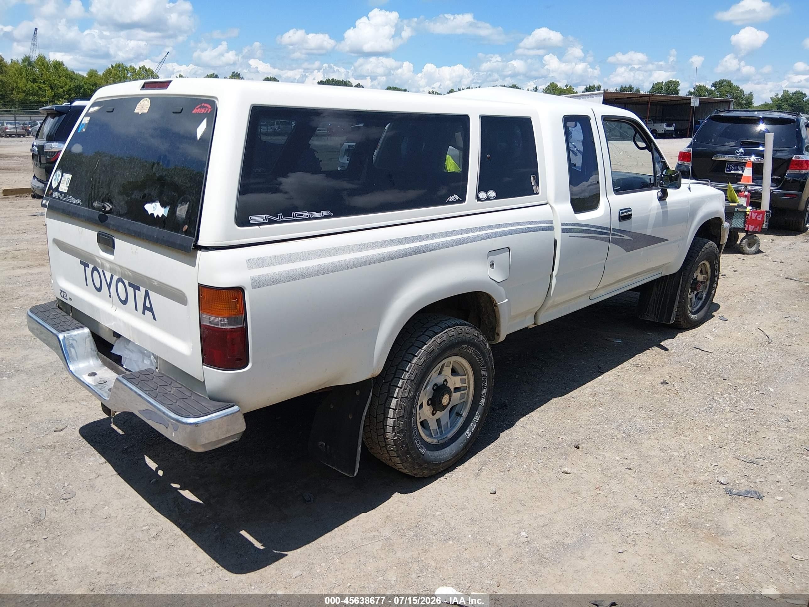1993 Toyota Pickup 1/2 Ton Ex Long Whlbse Dx White vin: JT4VN13D9P5125040