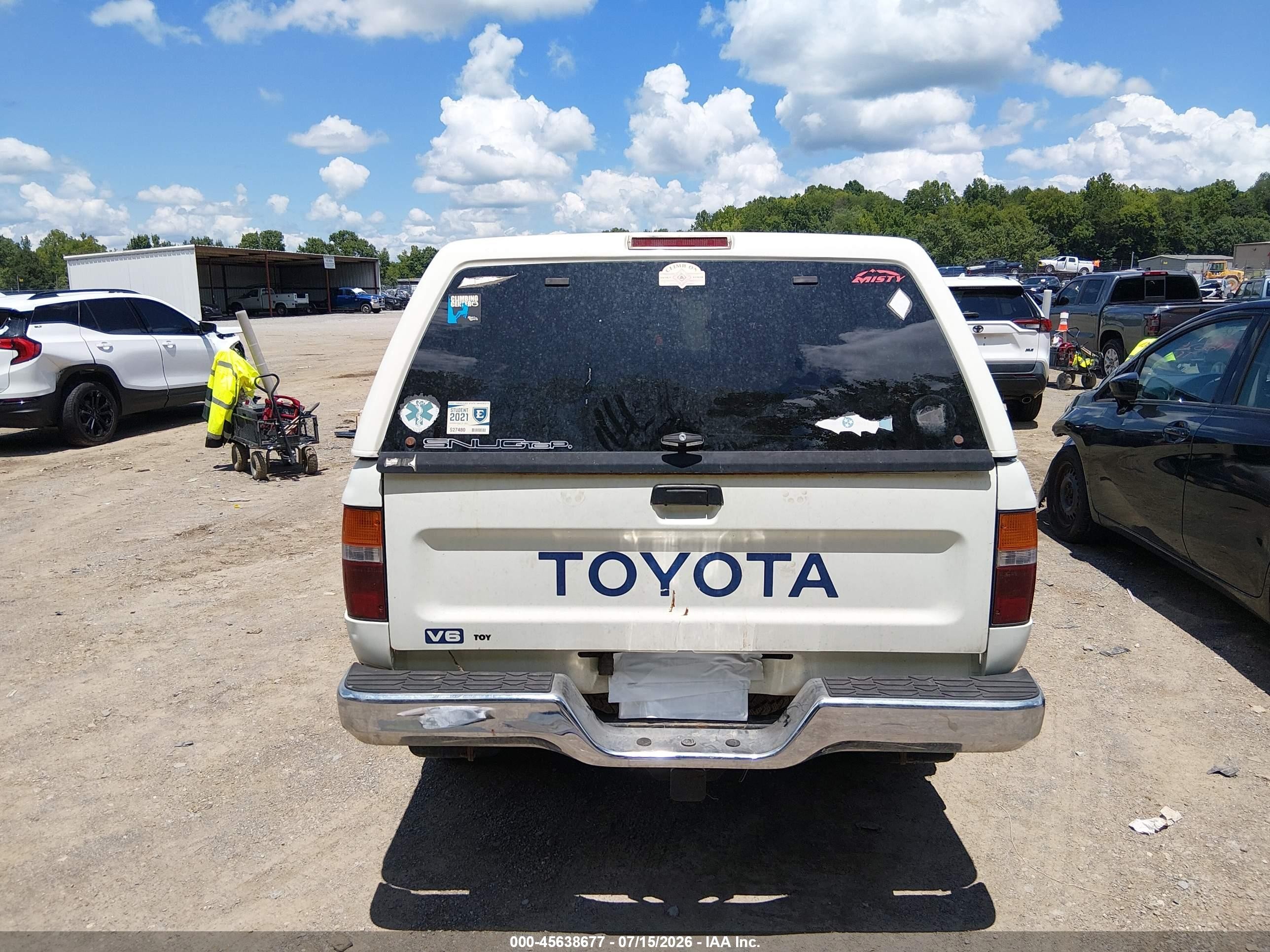 1993 Toyota Pickup 1/2 Ton Ex Long Whlbse Dx White vin: JT4VN13D9P5125040
