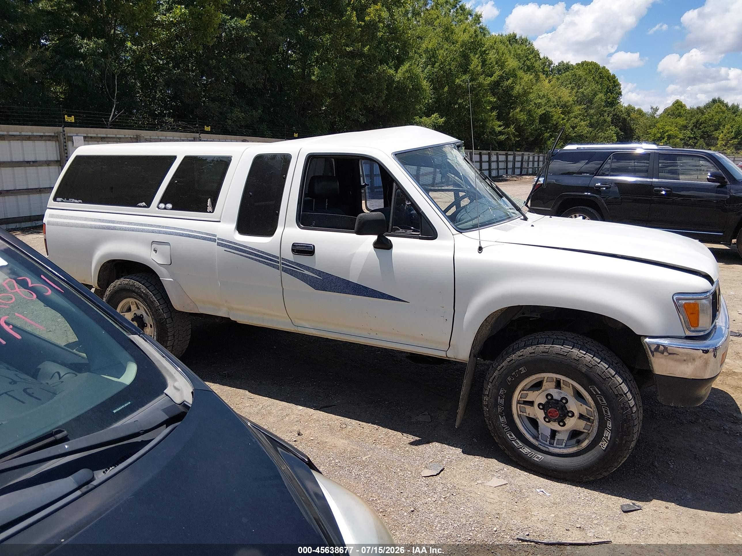 1993 Toyota Pickup 1/2 Ton Ex Long Whlbse Dx White vin: JT4VN13D9P5125040