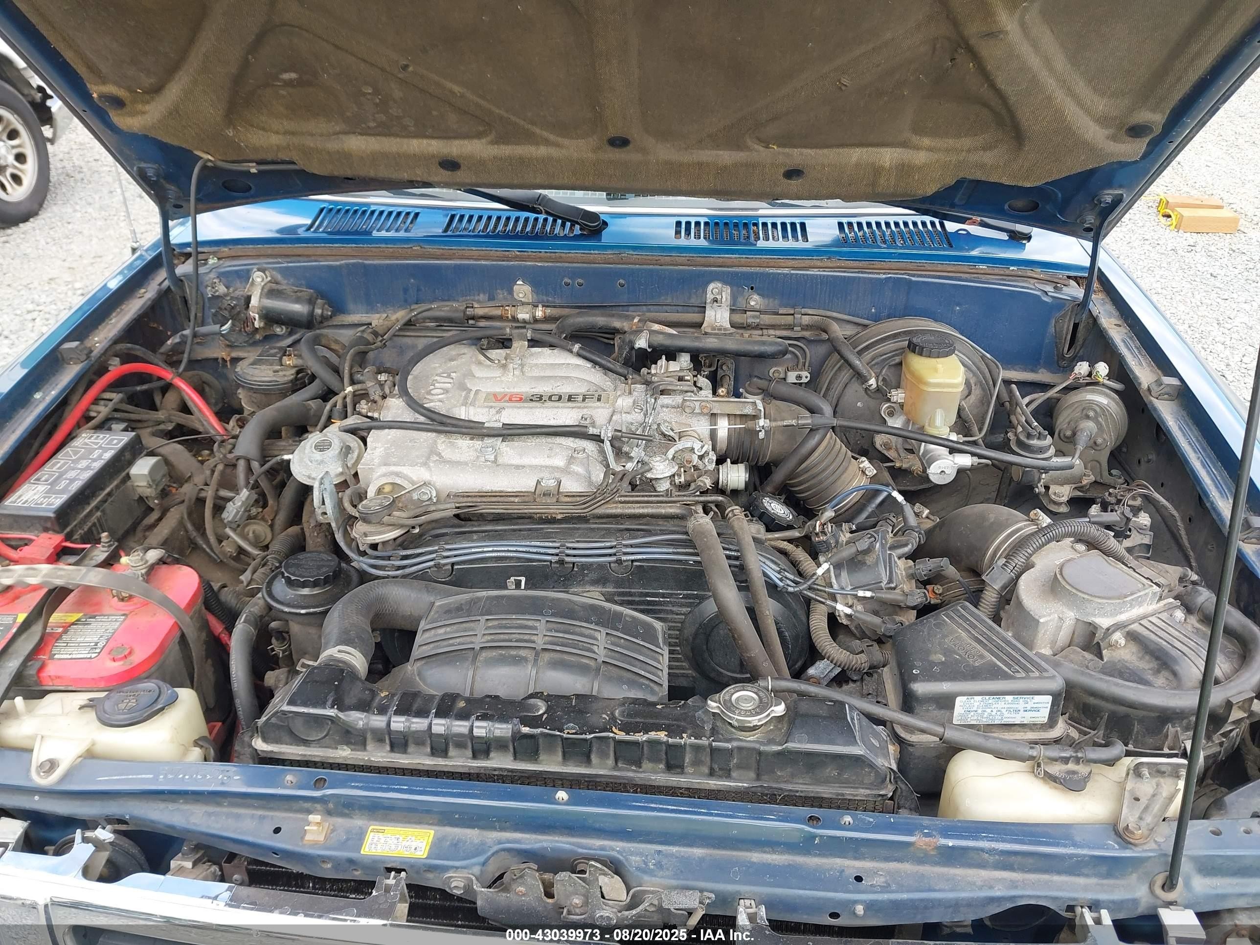 1995 Toyota Pickup 1/2 Ton Ex Lng Whlbase/dx Blue vin: JT4VN13D9S5156233