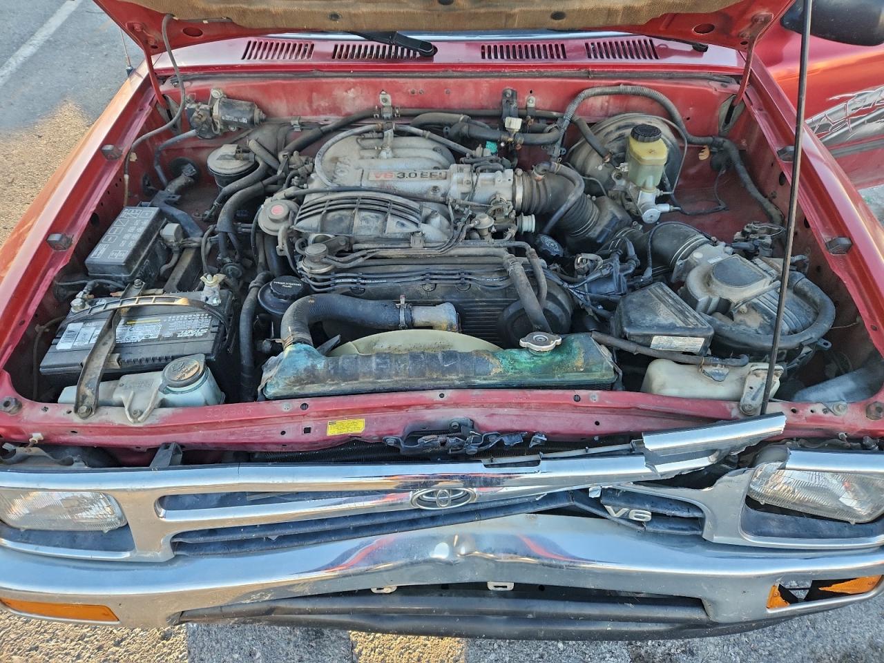 1993 Toyota Pickup 1/2 Ton Extra Long Wheelbase Dx Red vin: JT4VN93D7P5035626