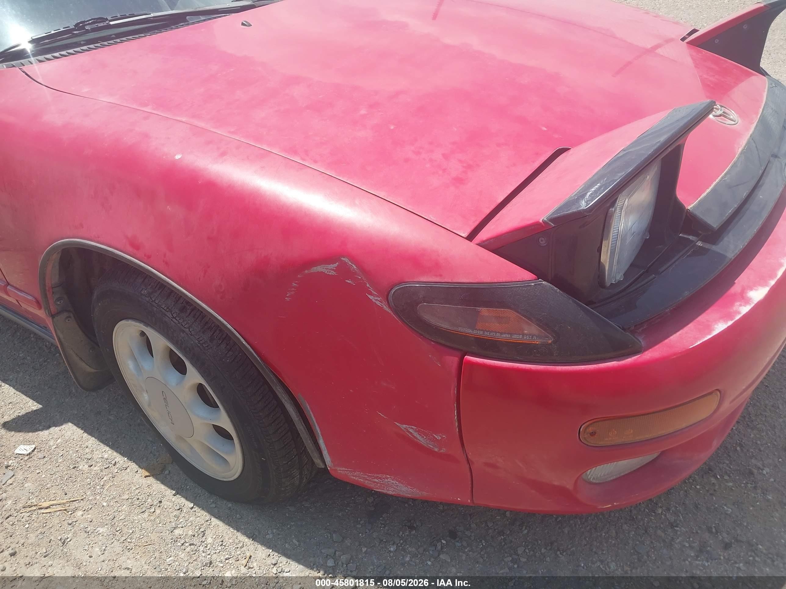 1992 Toyota Celica Gt Red vin: JT5ST87K9N0127791
