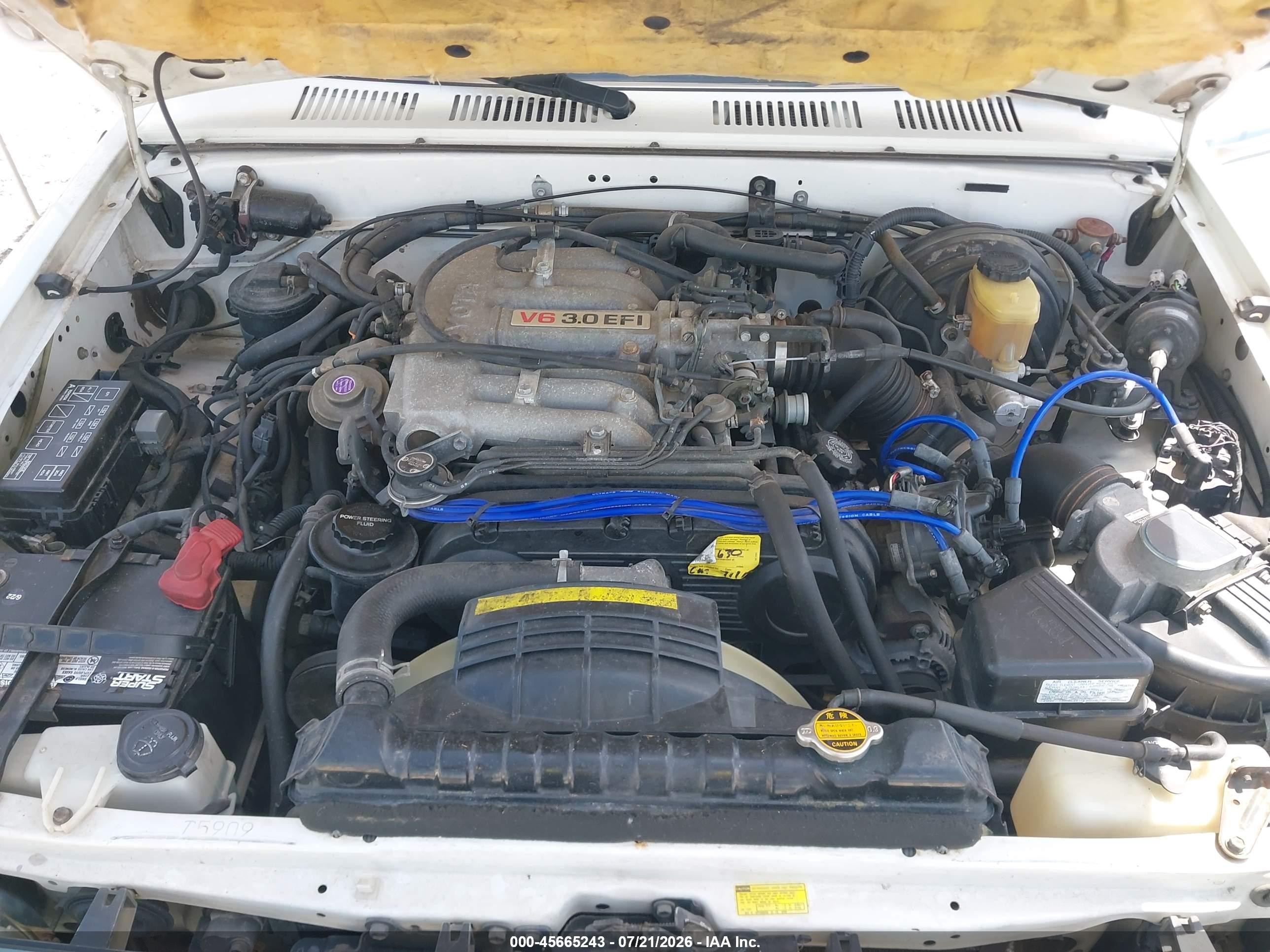 1993 Toyota Pickup Cab Chassis Super Long Wb White vin: JT5VN94T1P0030453