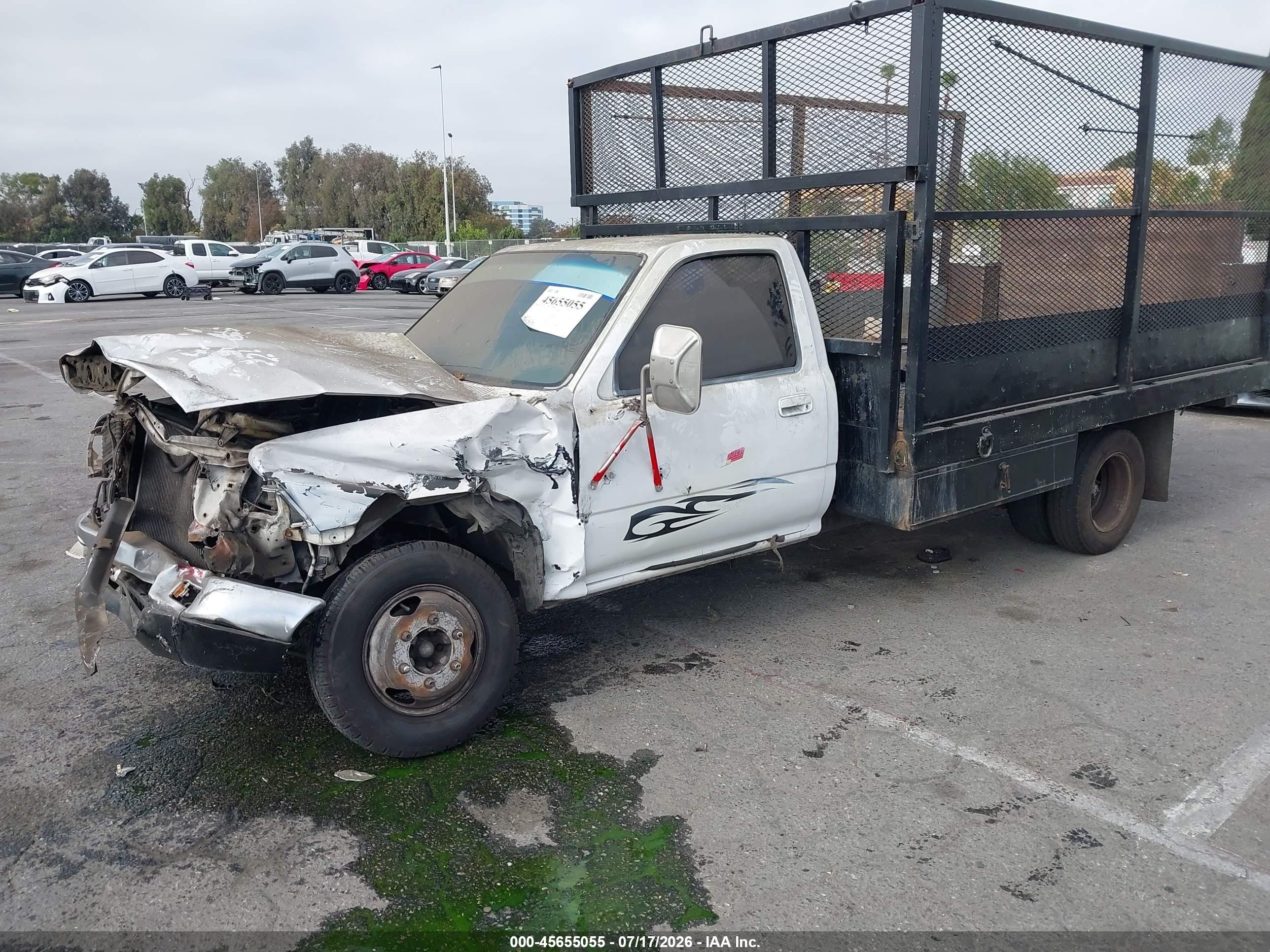 1991 Toyota Pickup Cab Chassis Super Long Wb White vin: JT5VN94T4M0023220
