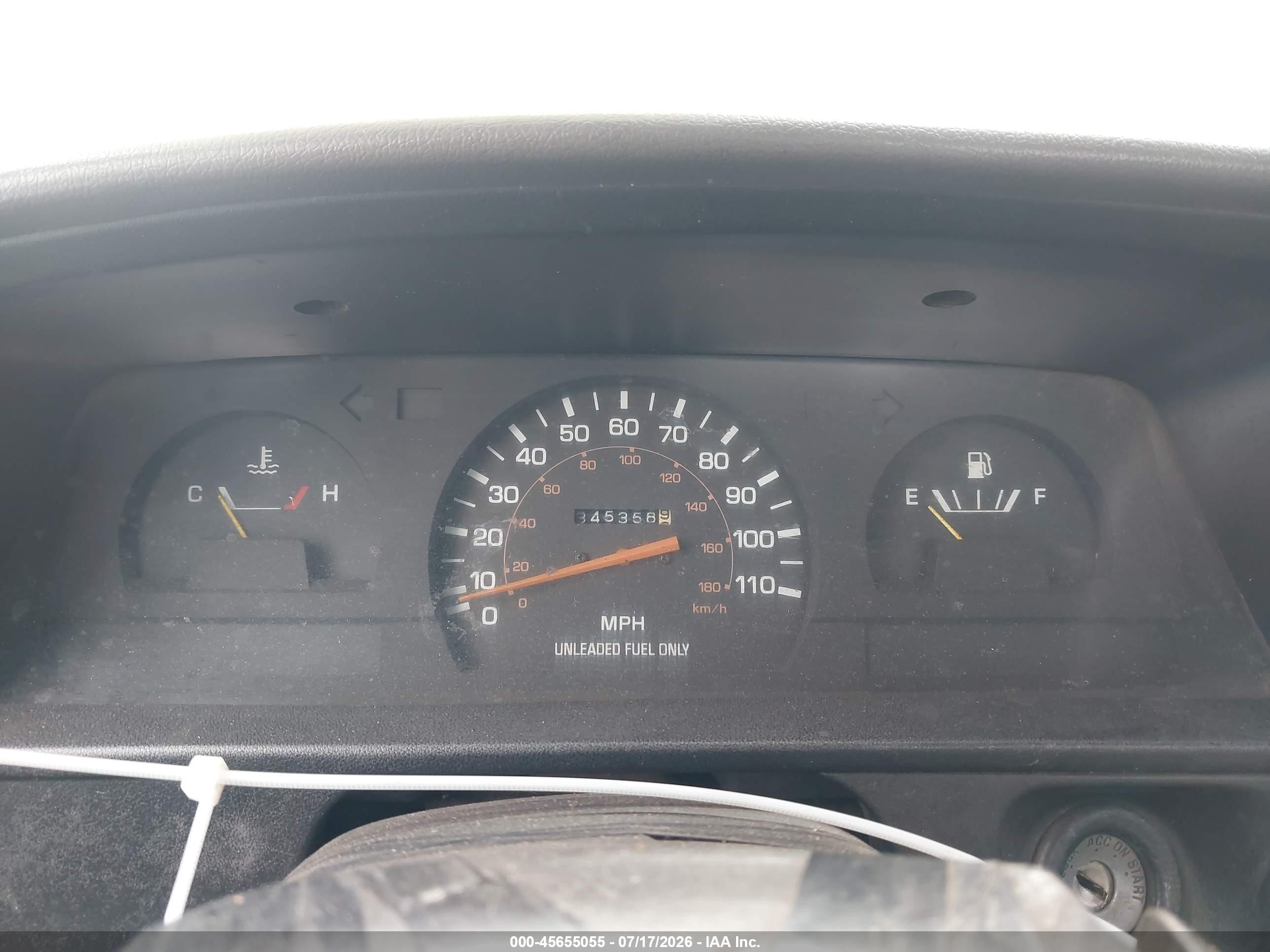 1991 Toyota Pickup Cab Chassis Super Long Wb White vin: JT5VN94T4M0023220