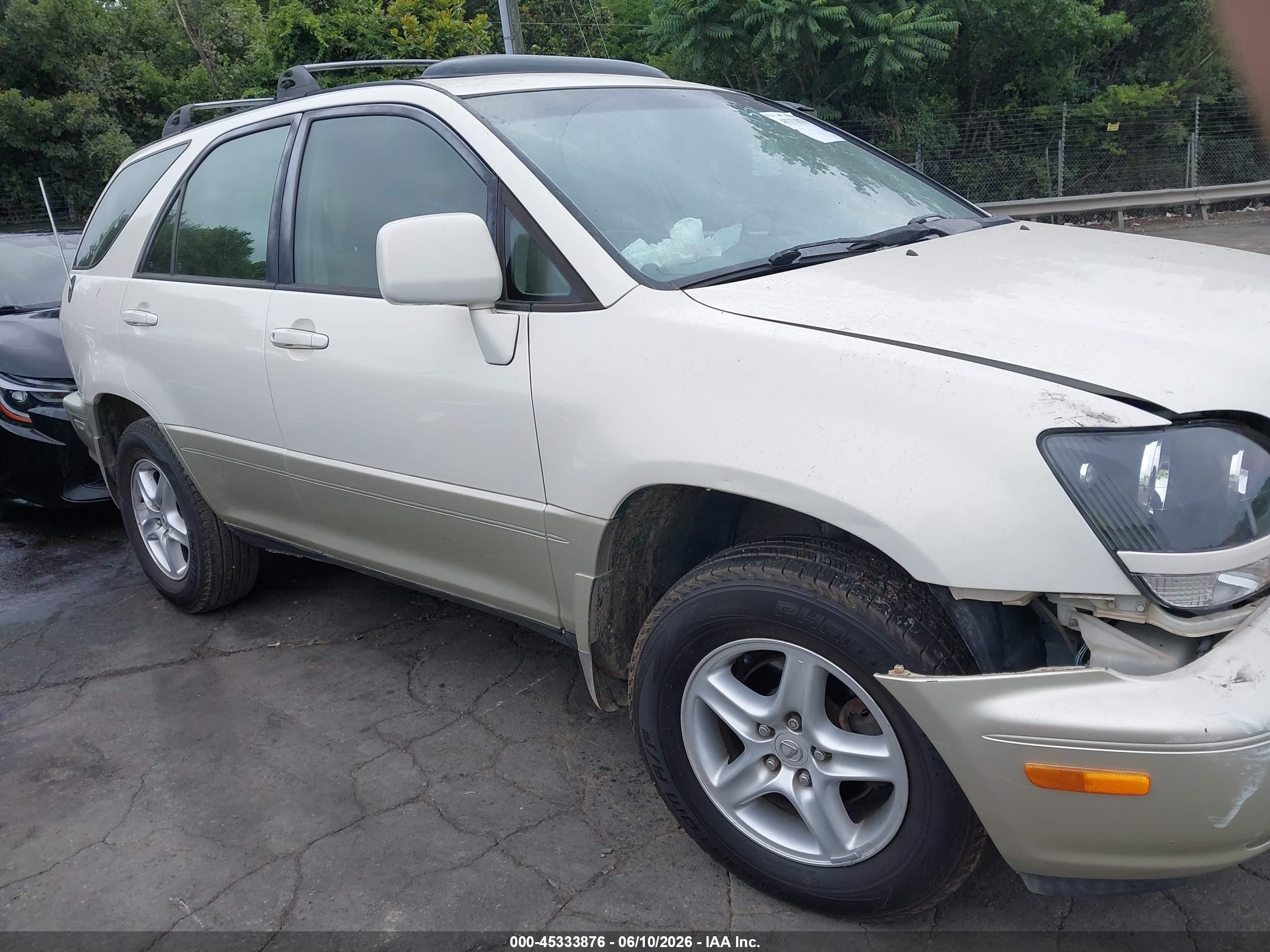 1999 Lexus Rx 300 White vin: JT6GF10U0X0037945