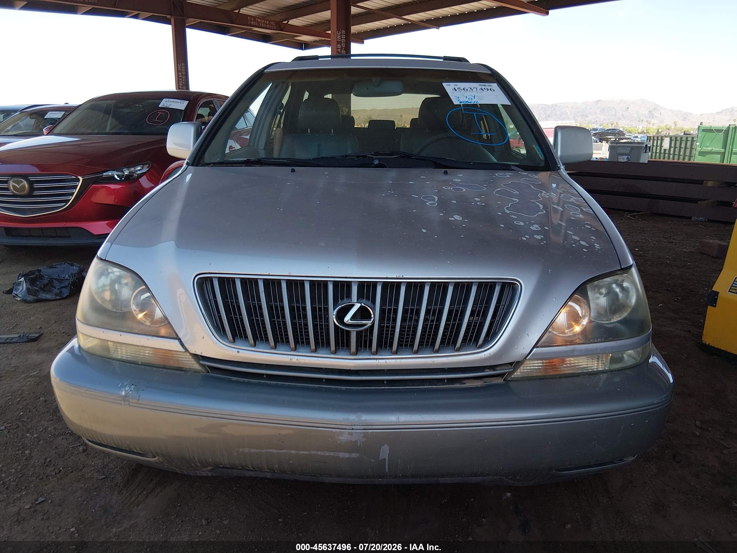 2000 Lexus Rx 300   Silver vin: JT6GF10U0Y0049417