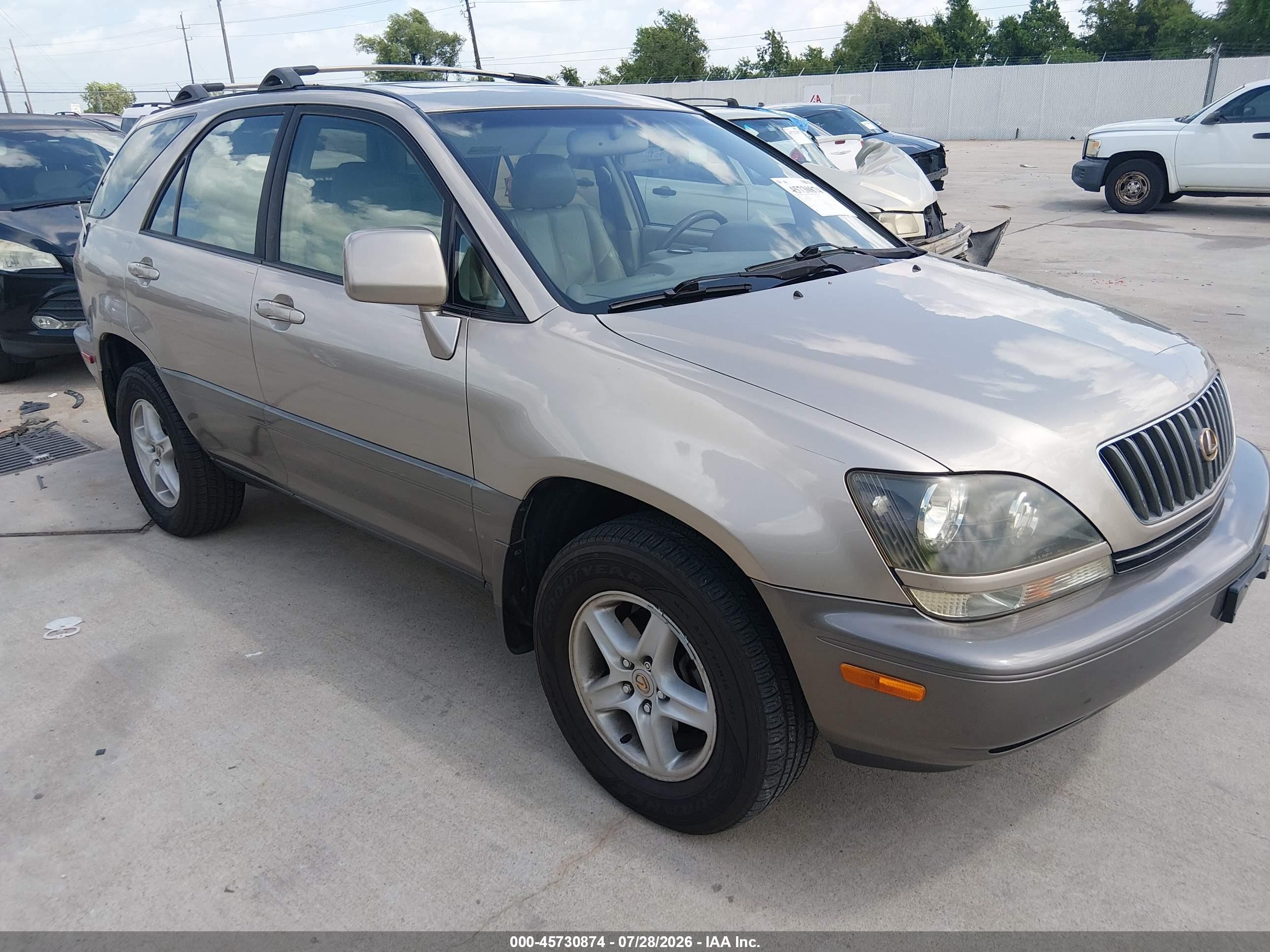 2000 Lexus Rx 300   Gold vin: JT6GF10U0Y0081607