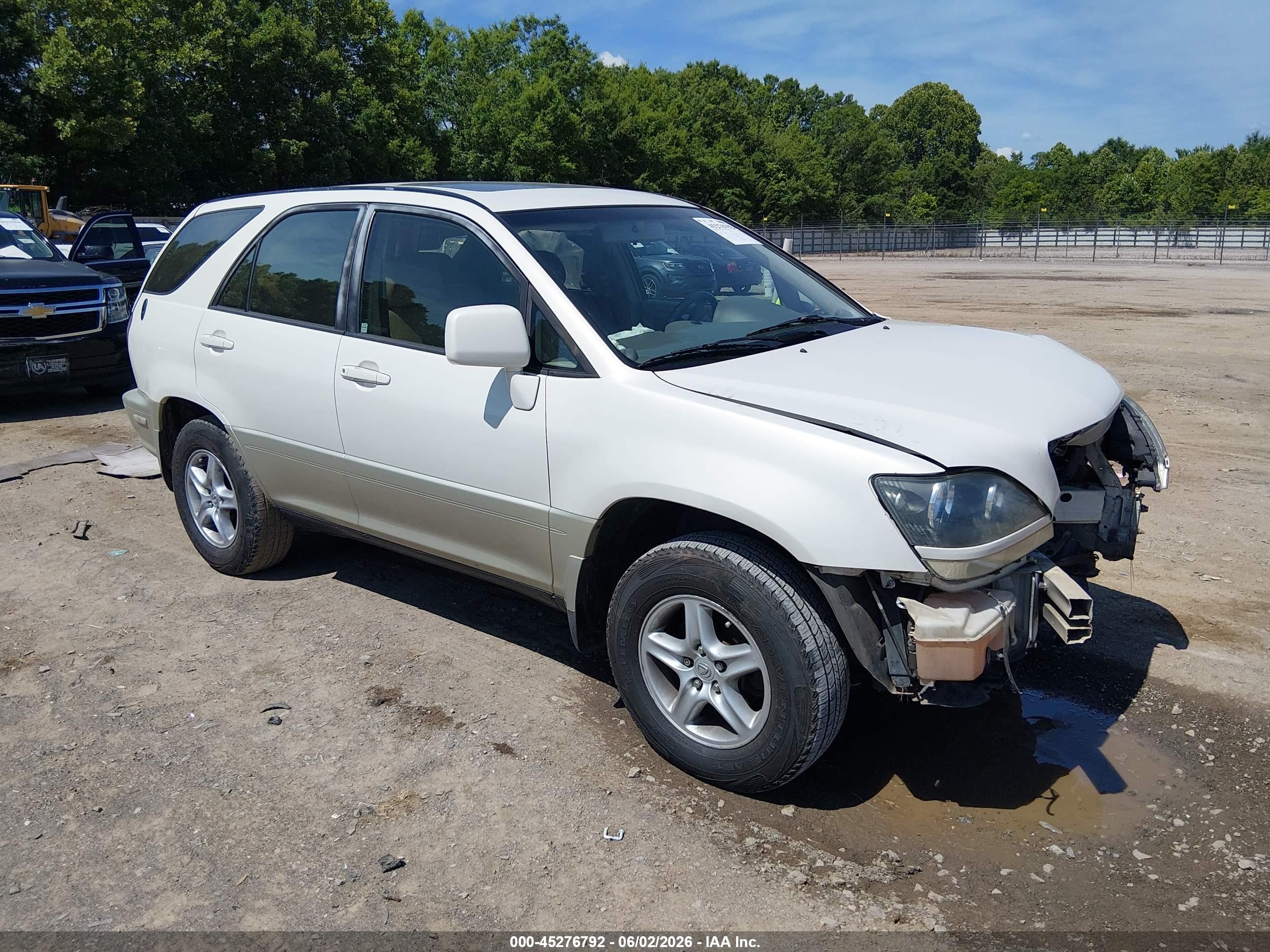 2000 Lexus Rx 300   White vin: JT6GF10U3Y0060752
