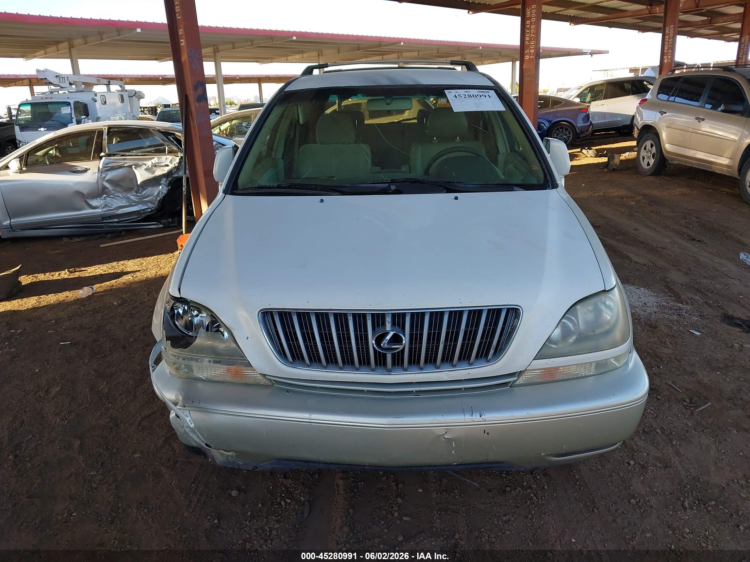 1999 Lexus Rx 300 Белый vin: JT6GF10U5X0044017