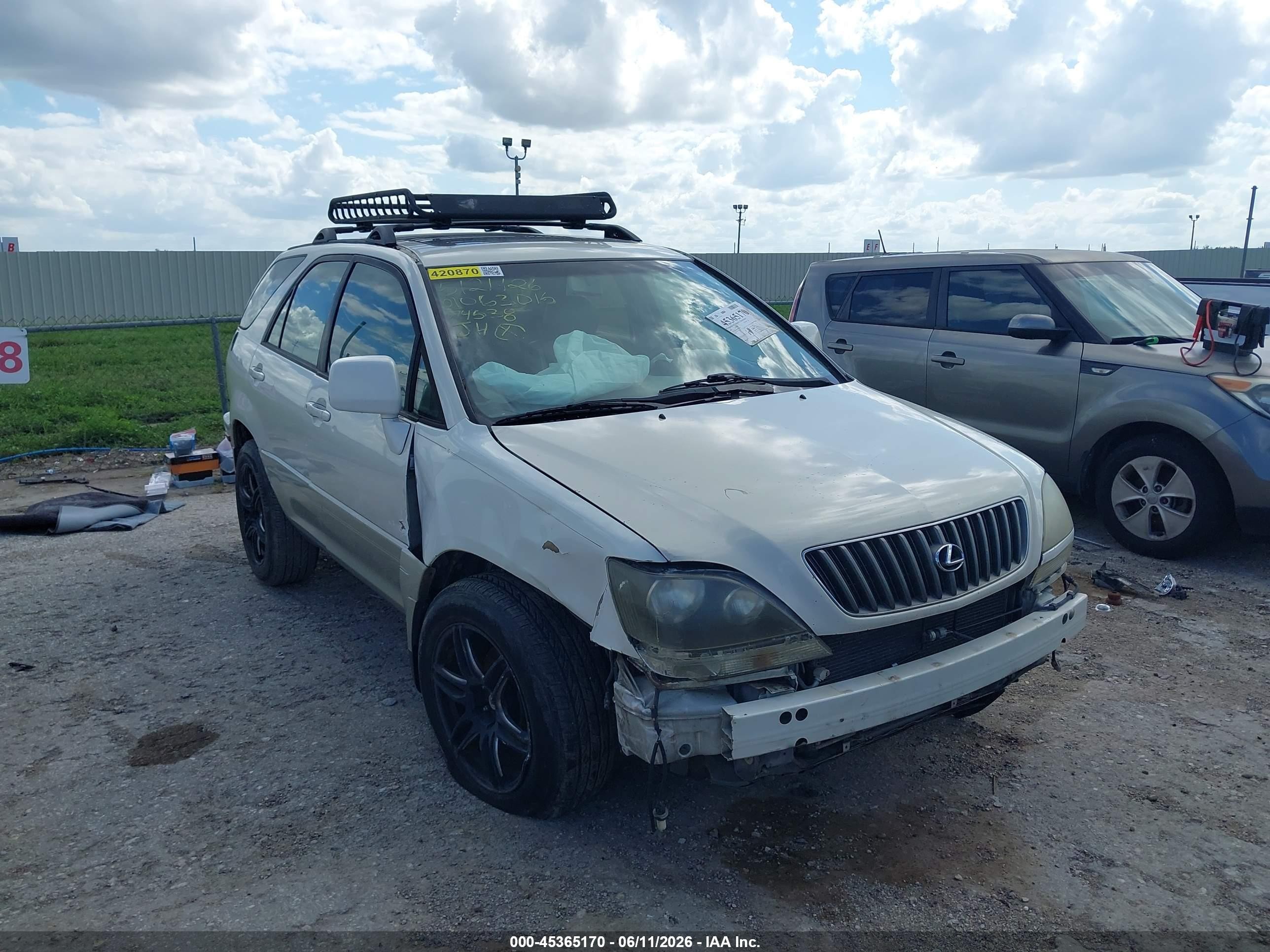 2000 Lexus Rx 300 White vin: JT6GF10U5Y0074538