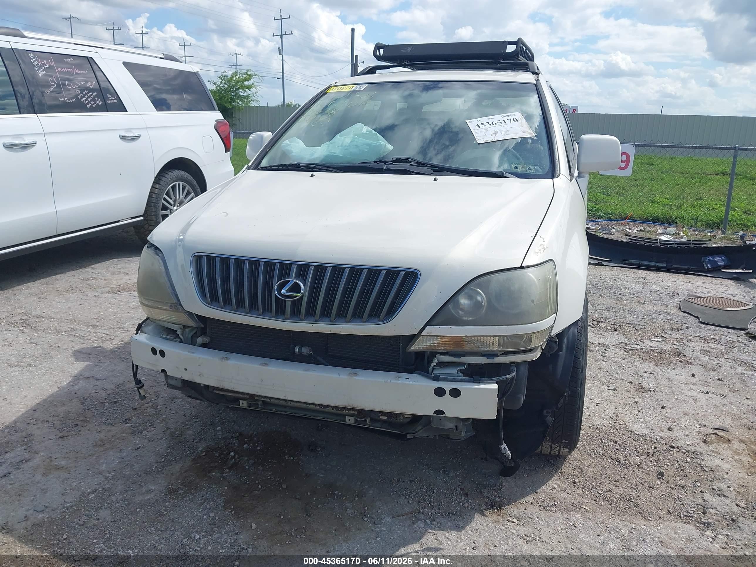 2000 Lexus Rx 300 White vin: JT6GF10U5Y0074538