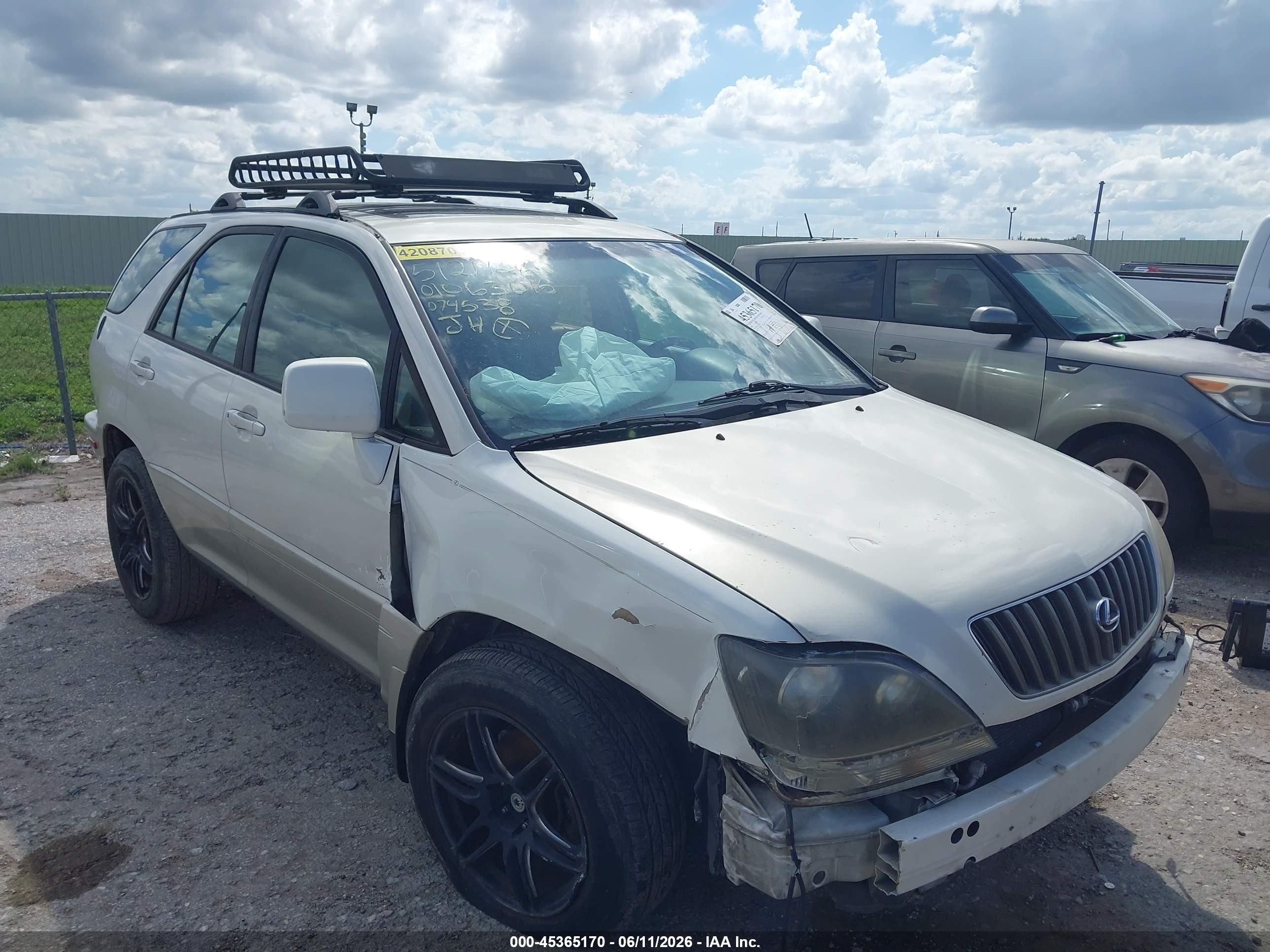 2000 Lexus Rx 300 White vin: JT6GF10U5Y0074538