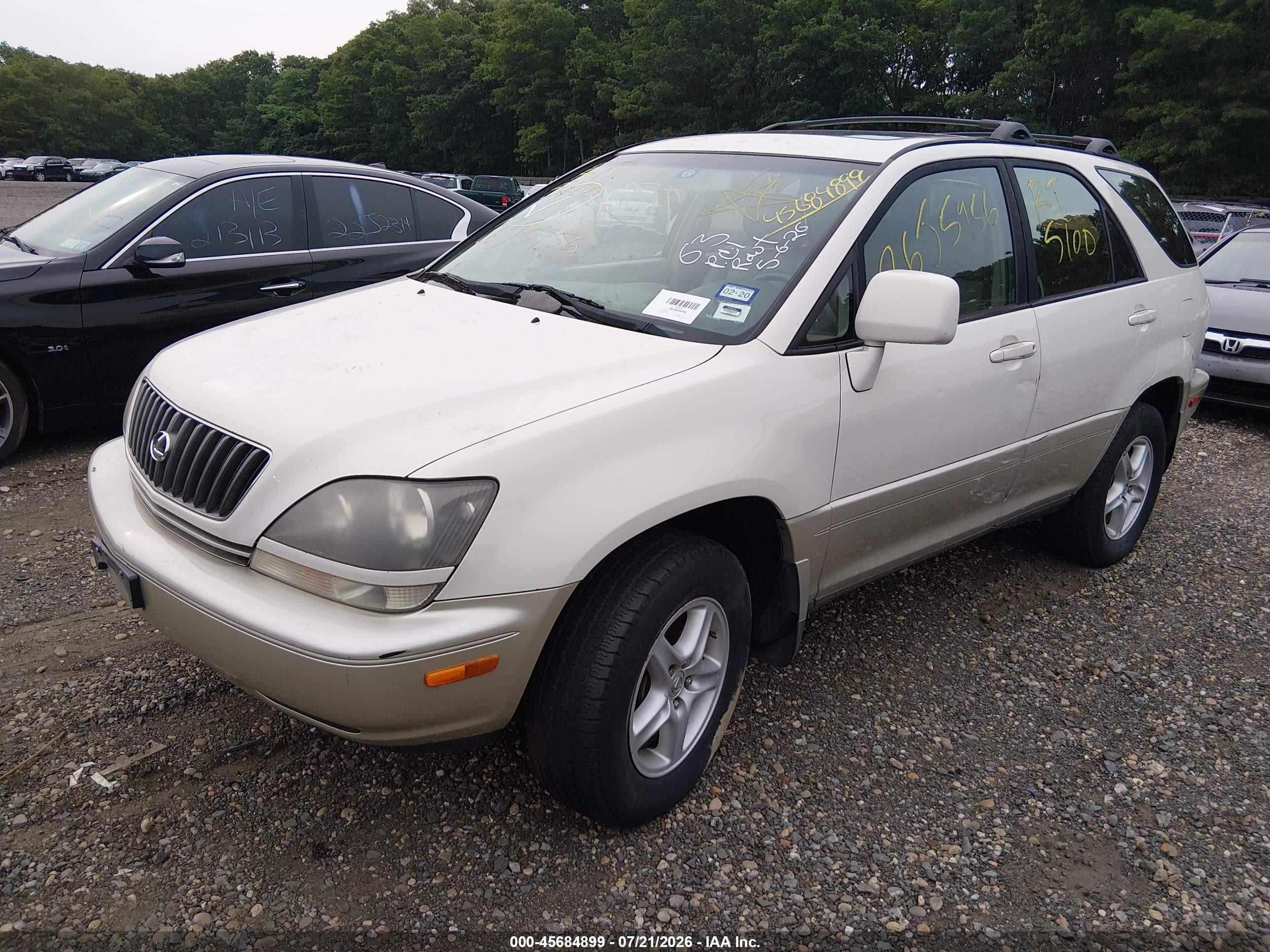 2000 Lexus Rx 300   White vin: JT6GF10U6Y0079554